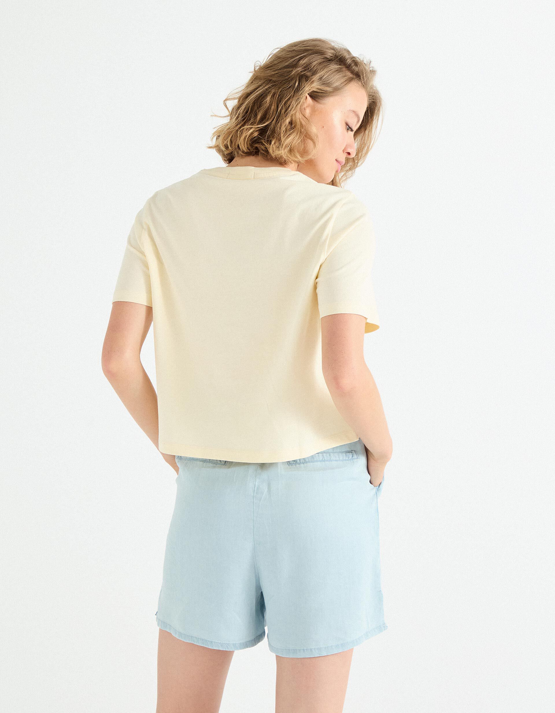 Comprar Online T-shirt Print, Mulher, Amarelo Claro