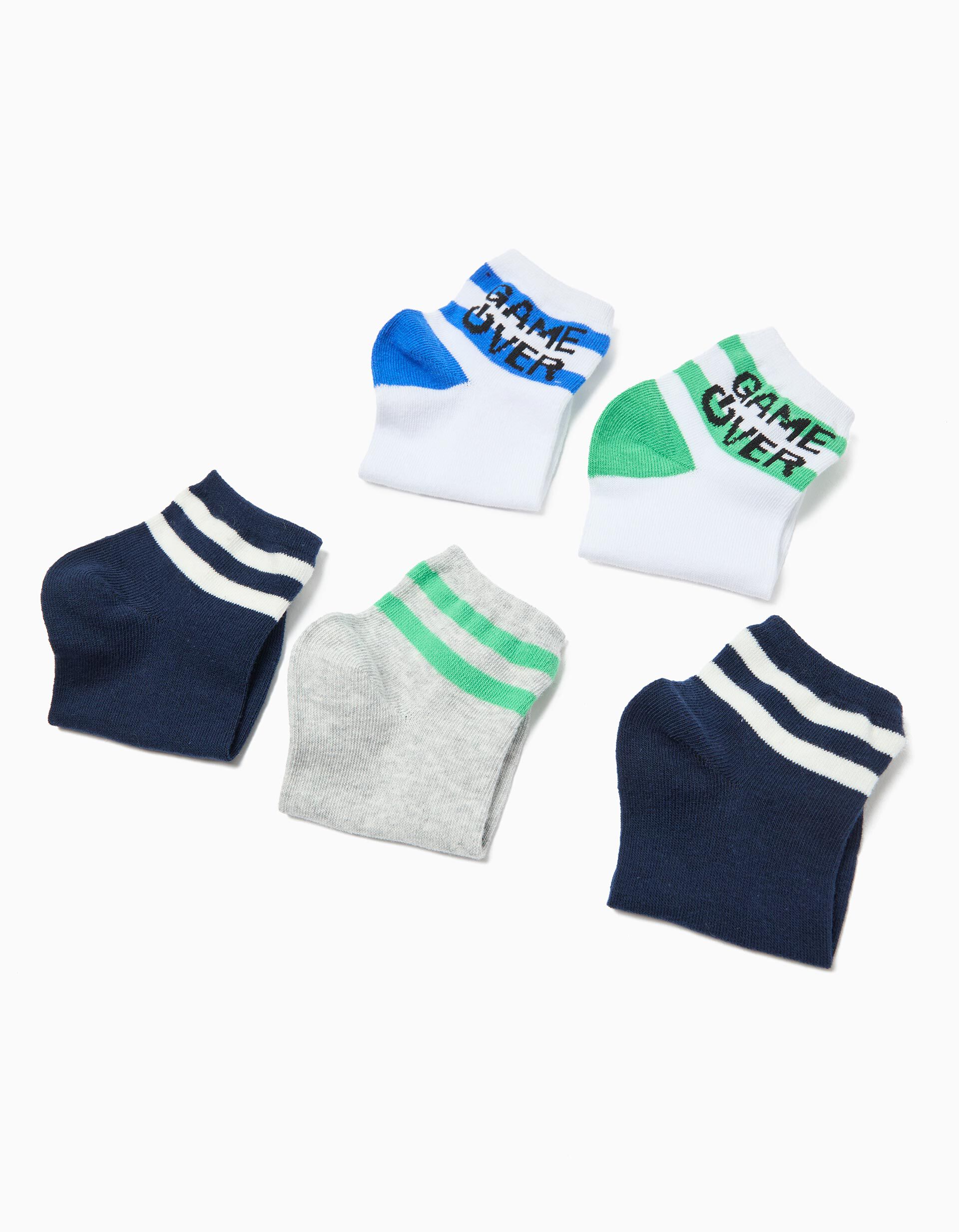 Comprar Online Pack 5 Pares de Meias, Menino, Multicor