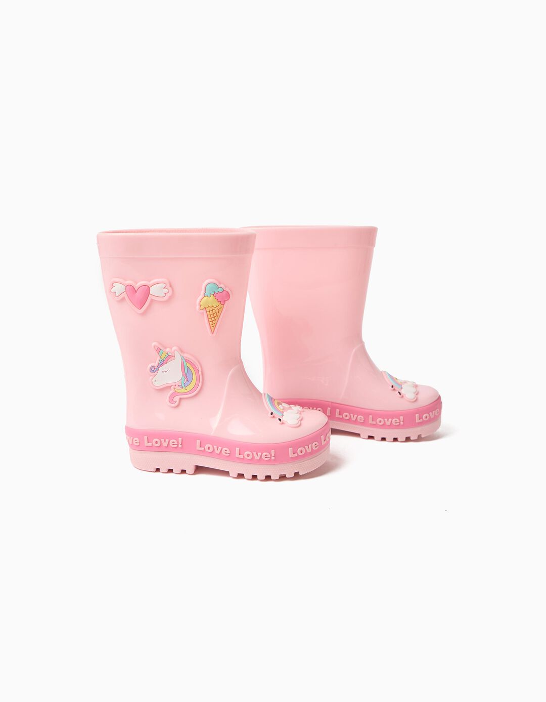 Galochas Unic&oacute;rnio, Menina, Rosa 