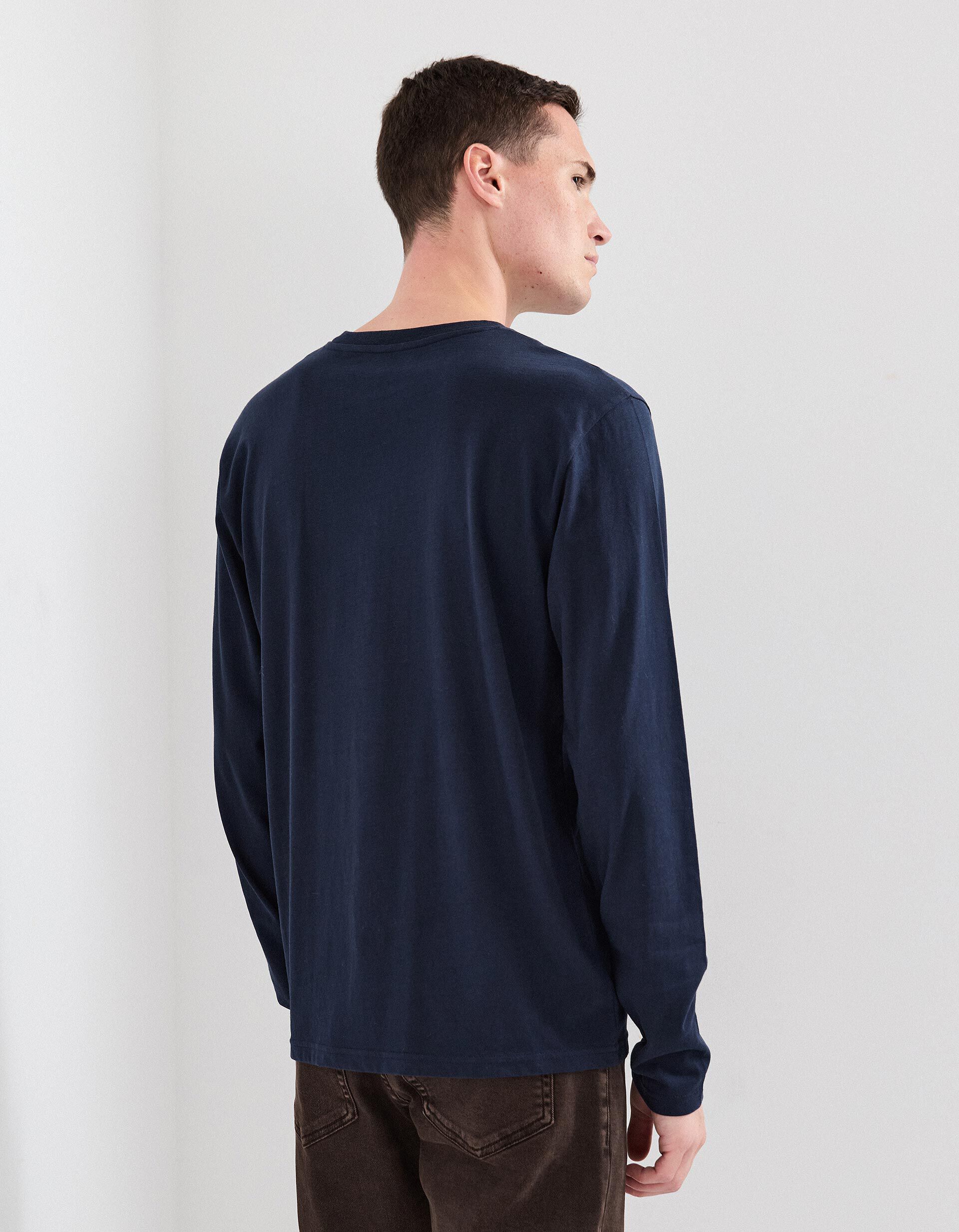 Comprar Online T-shirt Manga Comprida, Homem, Azul Escuro