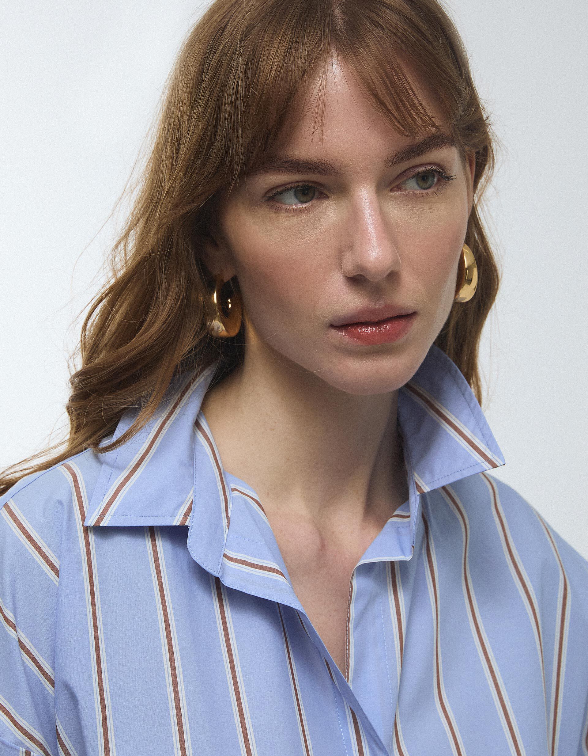 Comprar Online Camisa &agrave;s Riscas, Mulher, Azul