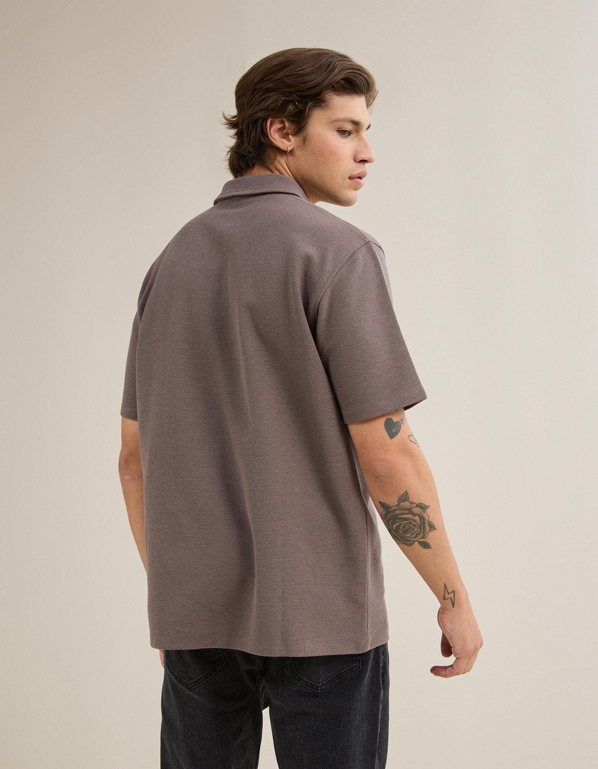 Comprar Online Polo Estruturado, Homem, Castanho Escuro