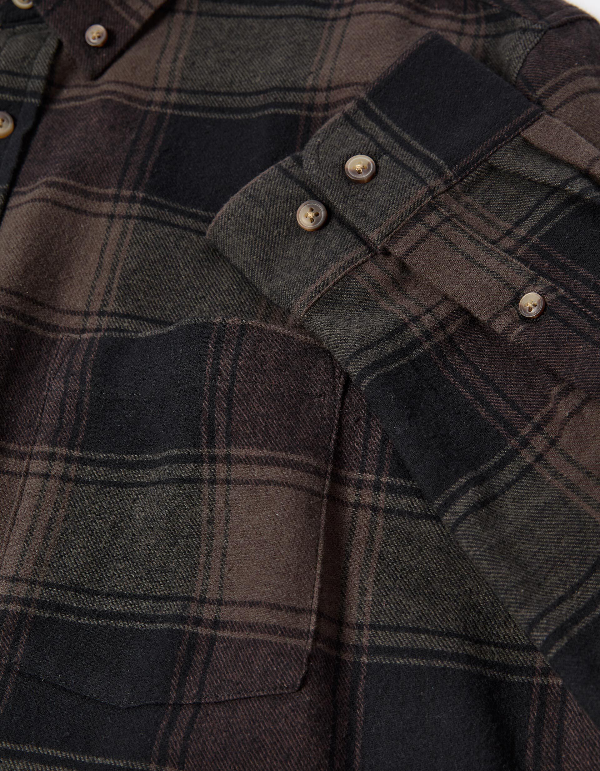 Comprar Online Camisa Flanela de Xadrez, Homem, Castanho Escuro