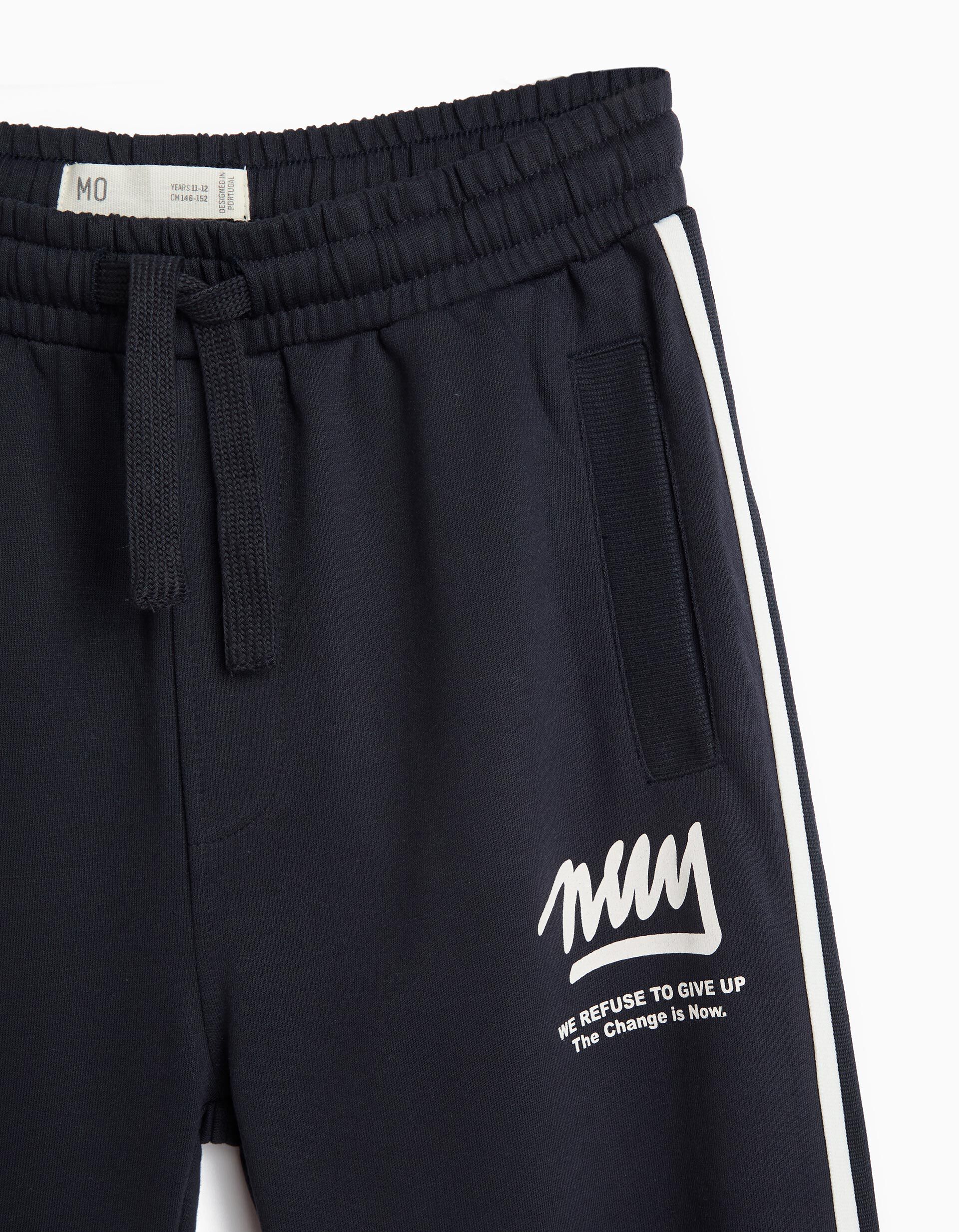 Comprar Online Cal&ccedil;as Jogger Em Felpa, Menino, Azul Escuro