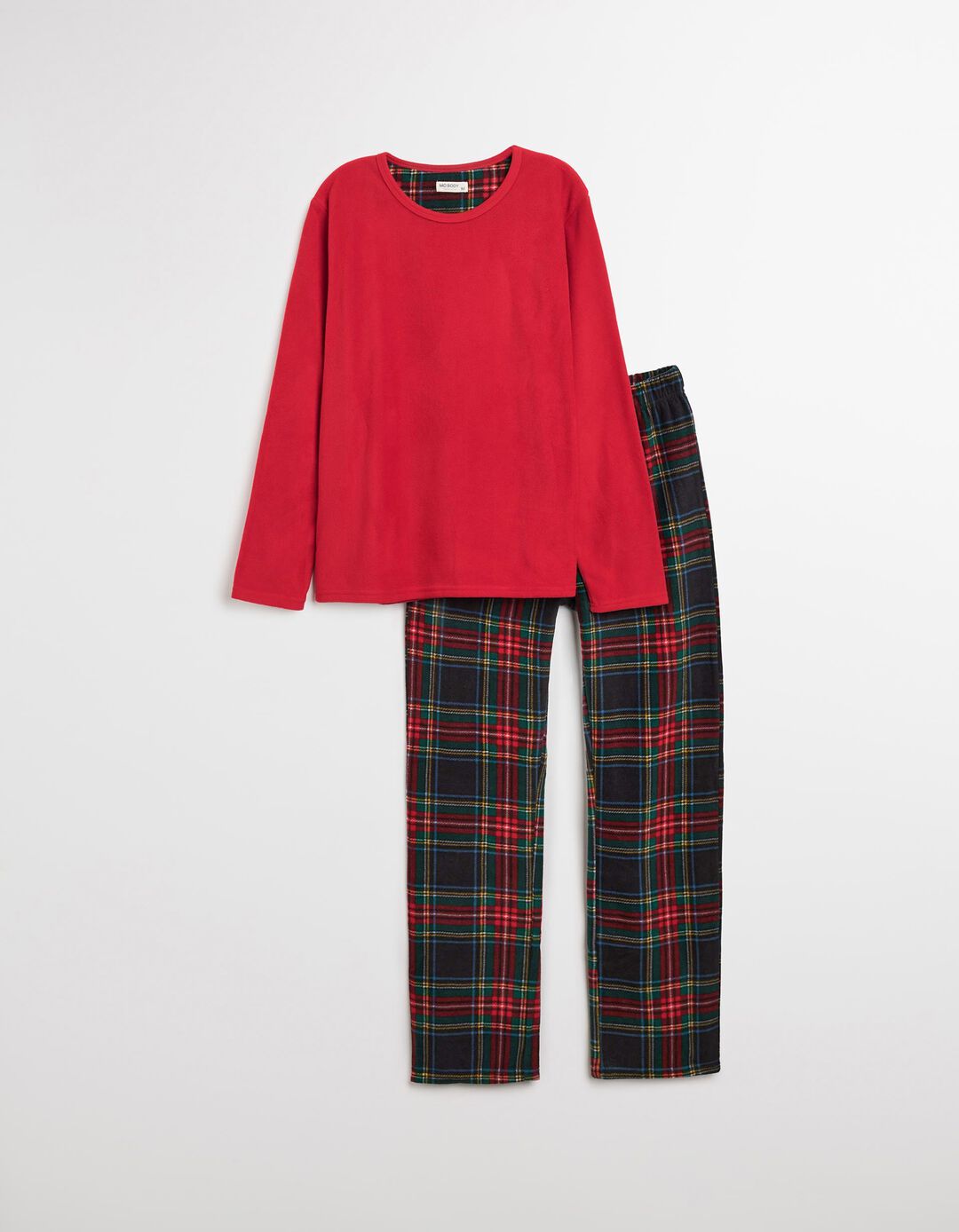 Pijama Polar Natal, Homem, Vermelho Escuro 