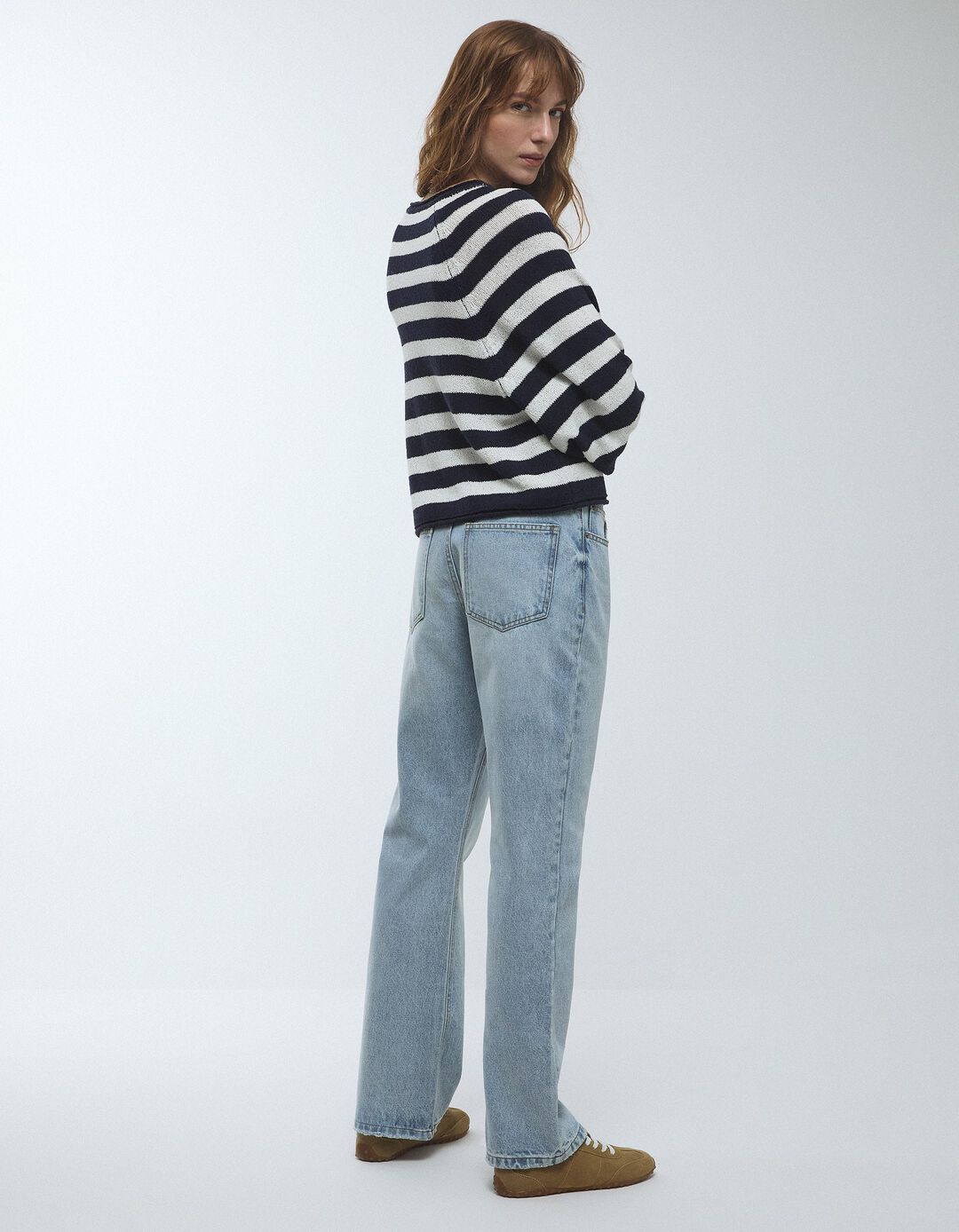 Cal&ccedil;as de Ganga, Mulher, Azul Claro