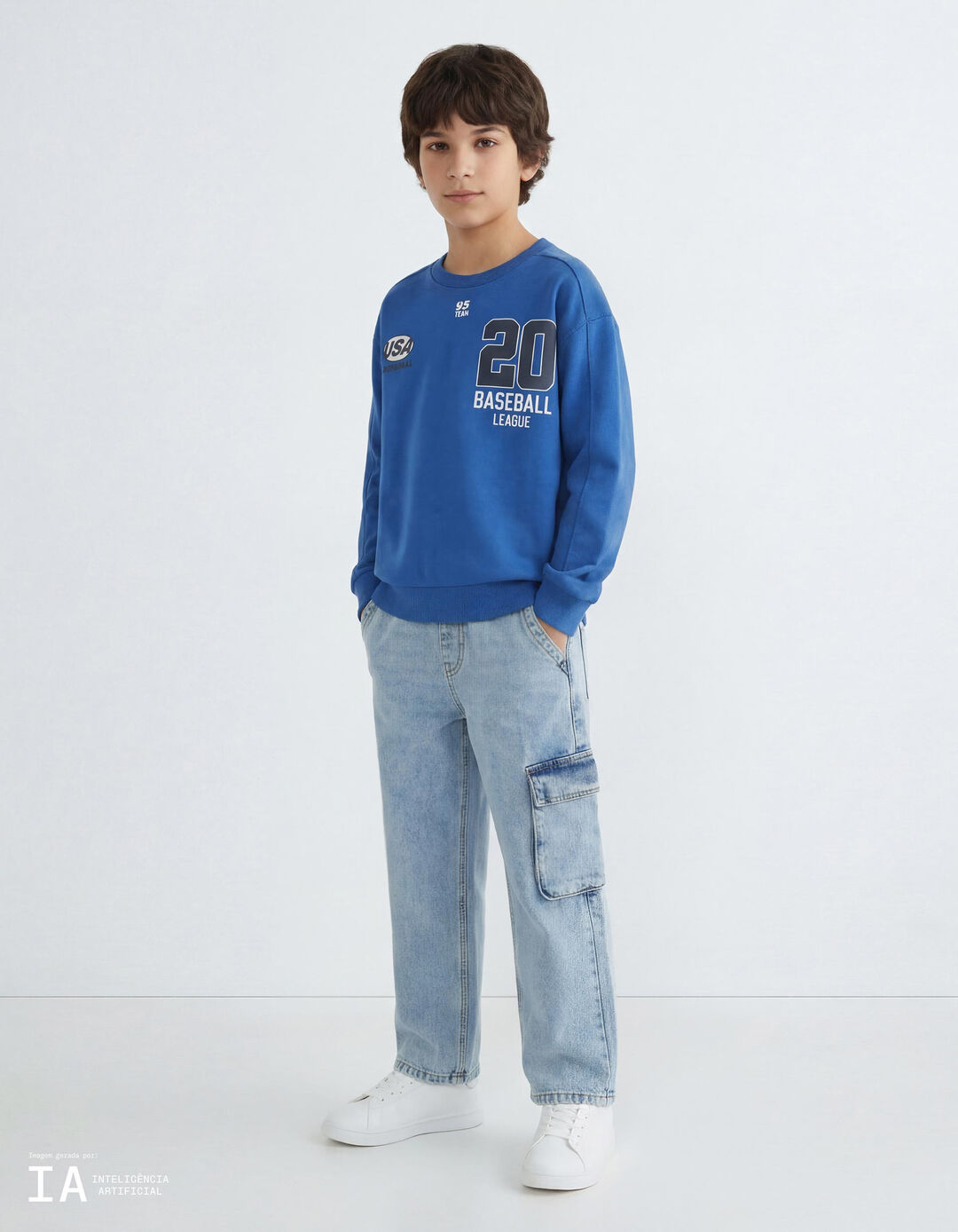 Joggers de Ganga, Menino, Azul Claro