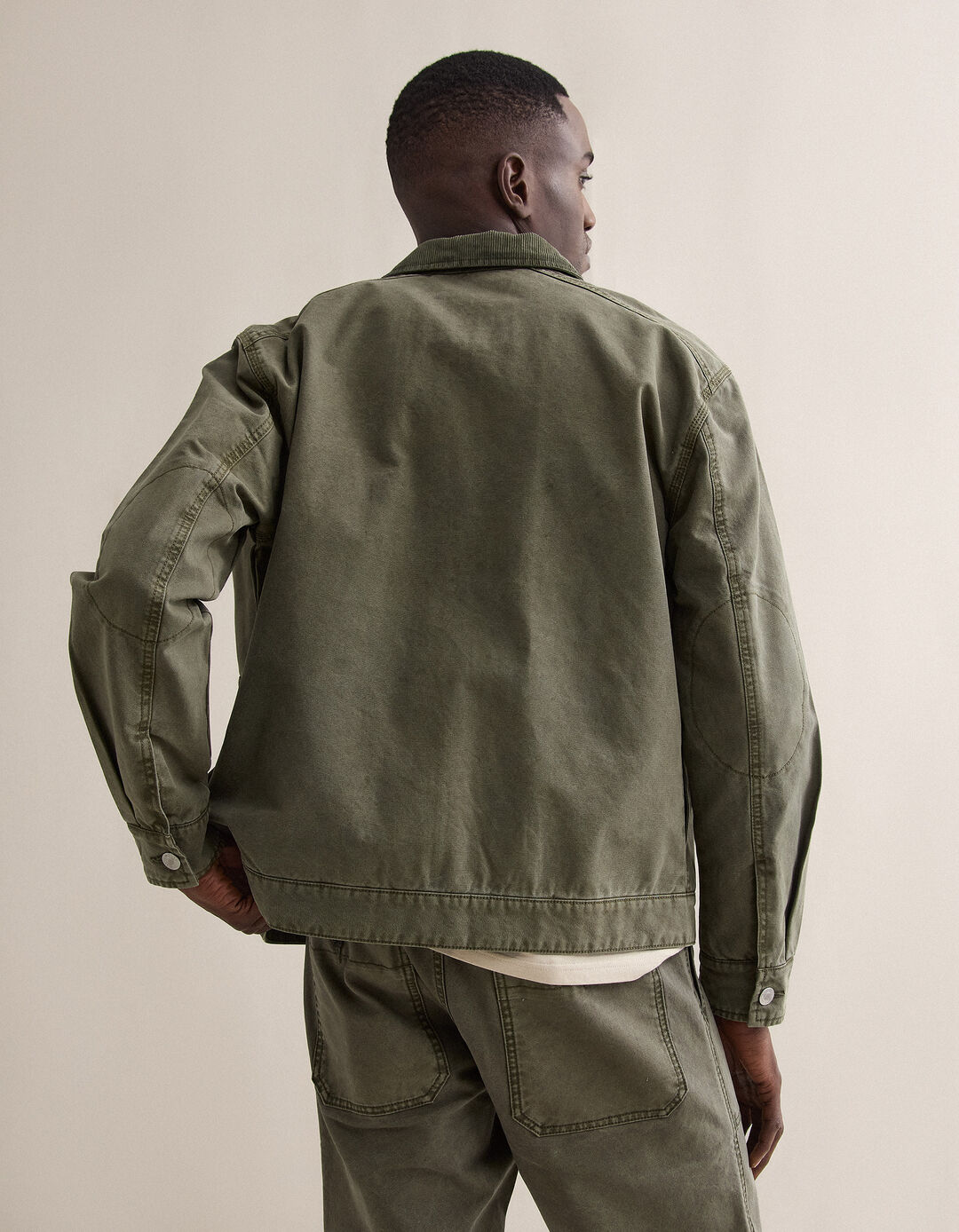 Casaco Canvas, Homem, Verde Escuro