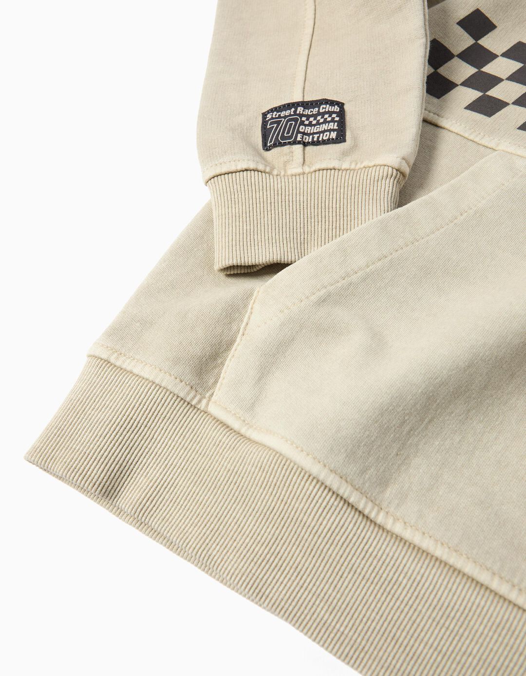 Sweatshirt de Felpa, Menino, Bege Claro 