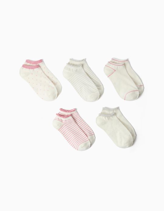 Comprar Online Pack 5 Pares de Meias Tornozelo, Menina, Multicolor