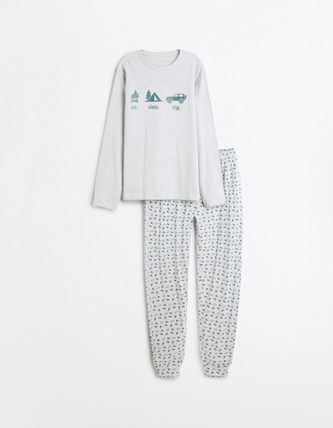 Pijama Jersey, Homem, Cinzento