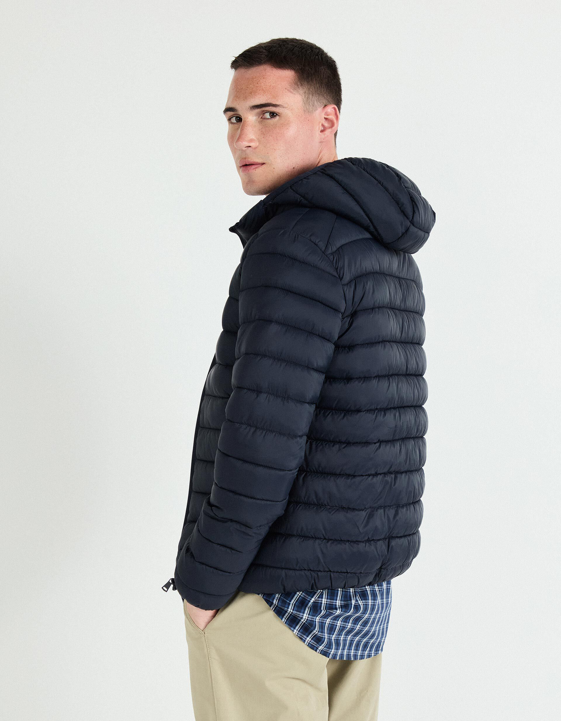 Comprar Online Casaco Acolchoado com Capuz, Homem, Azul Escuro