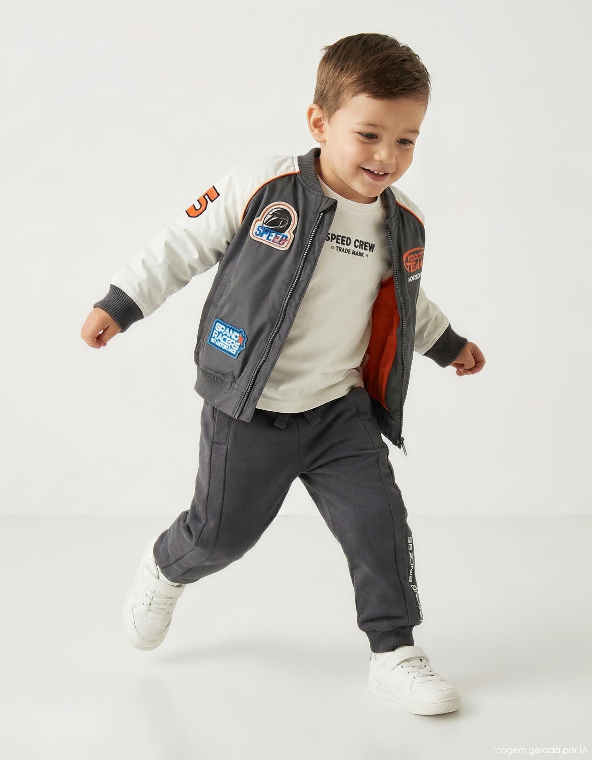 Comprar Online Casaco Bomber, Menino, Cinzento Escuro