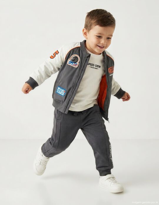 Comprar Online Casaco Bomber, Menino, Cinzento Escuro