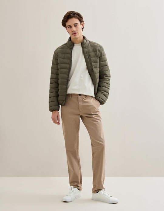 Comprar Online Calças Chino Slim, Homem, Bege Escuro