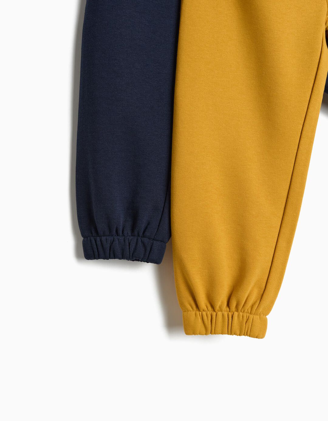 Pack 2 Joggings De Felpa, Menino, Azul Escuro