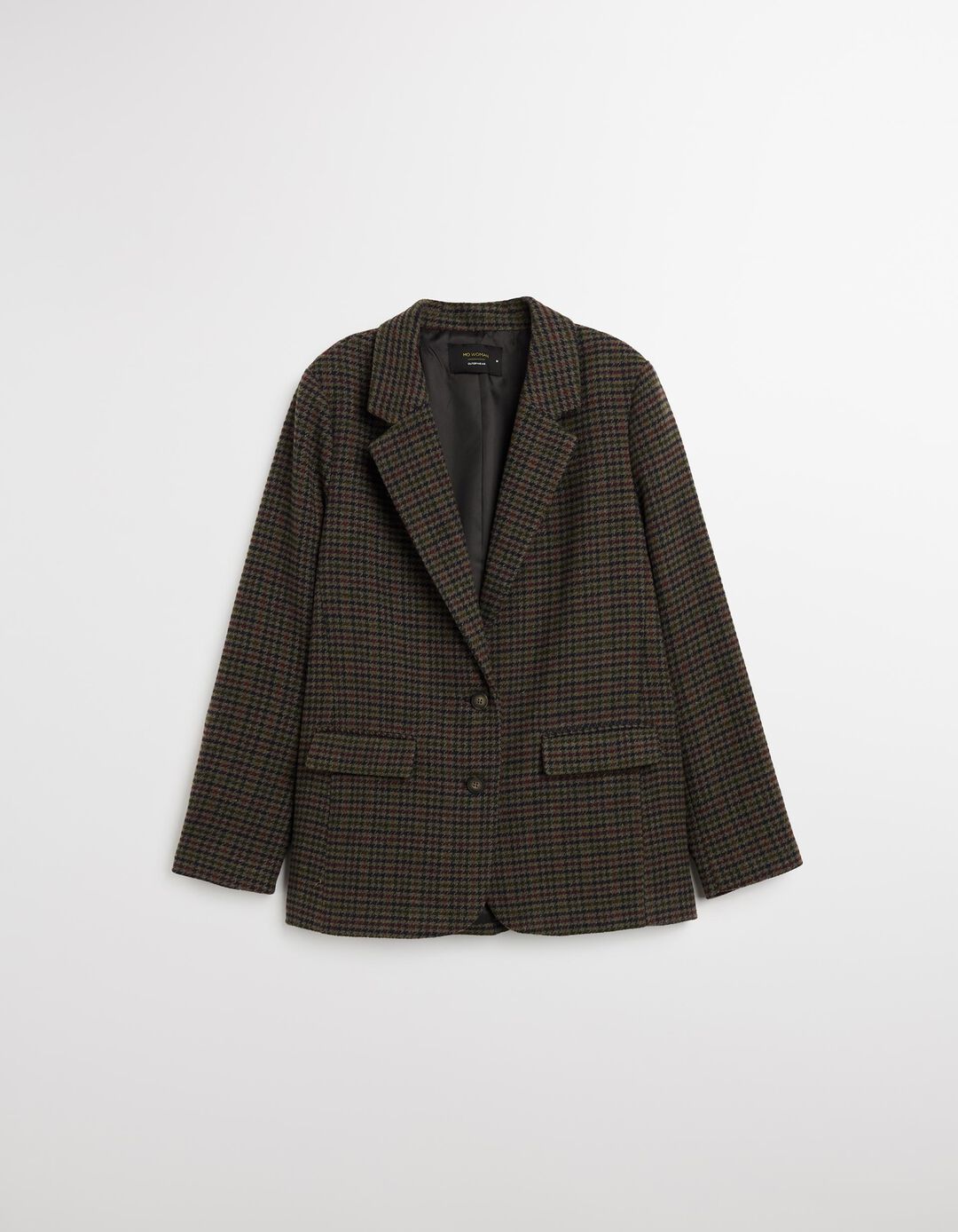 Blazer Xadrez, Mulher, Cinzento