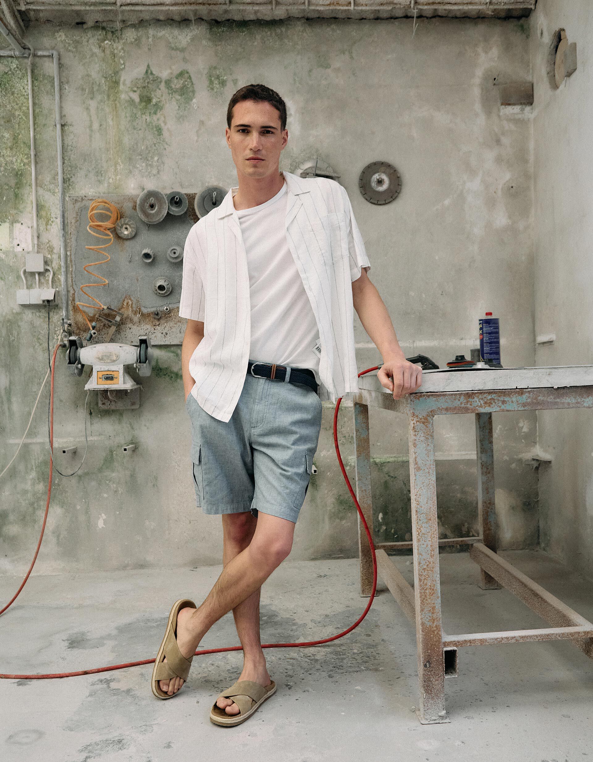 Comprar Online Cal&ccedil;&otilde;es Cargo, Homem, Azul Escuro