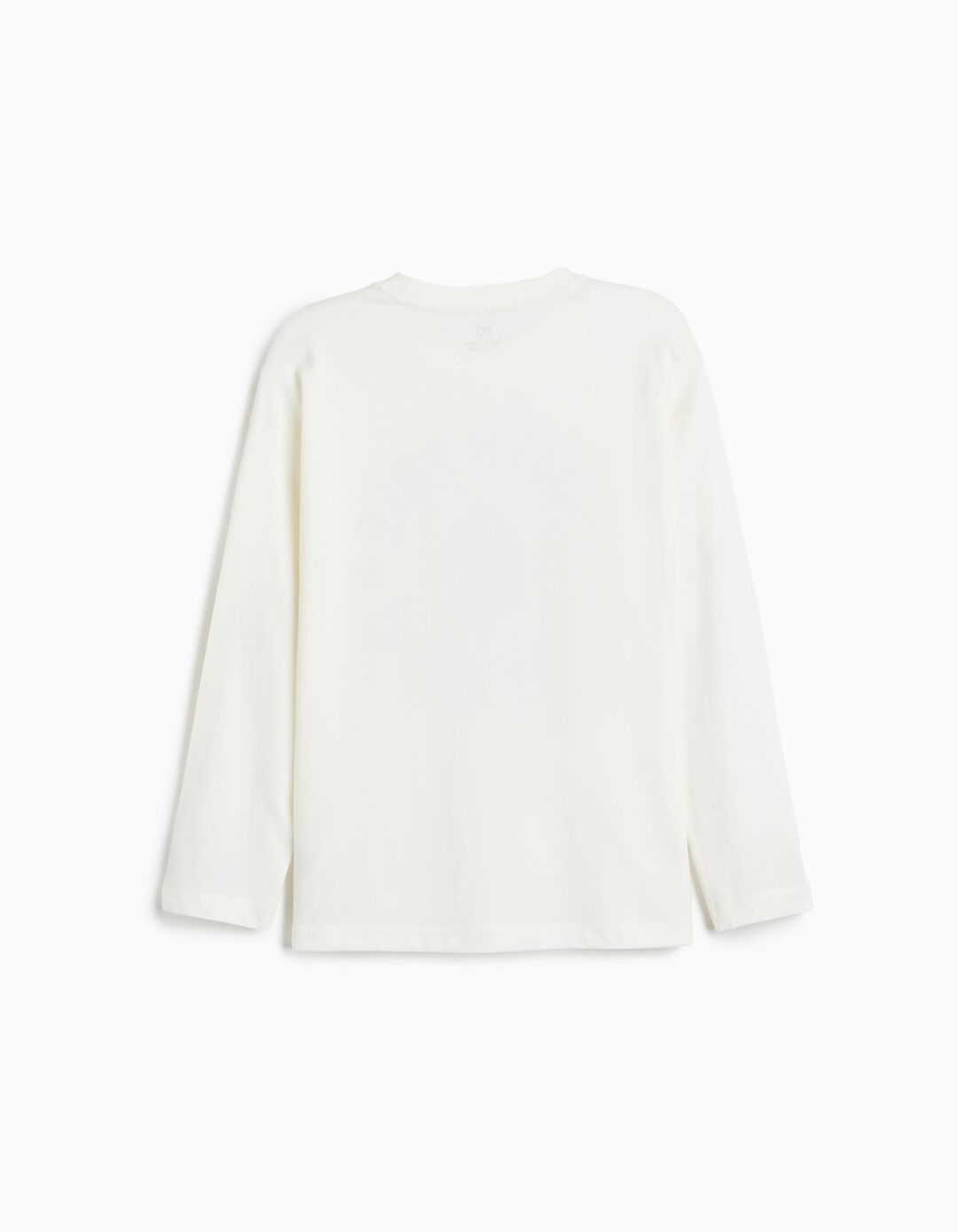T-shirt Manga Comprida, Menino, Branco