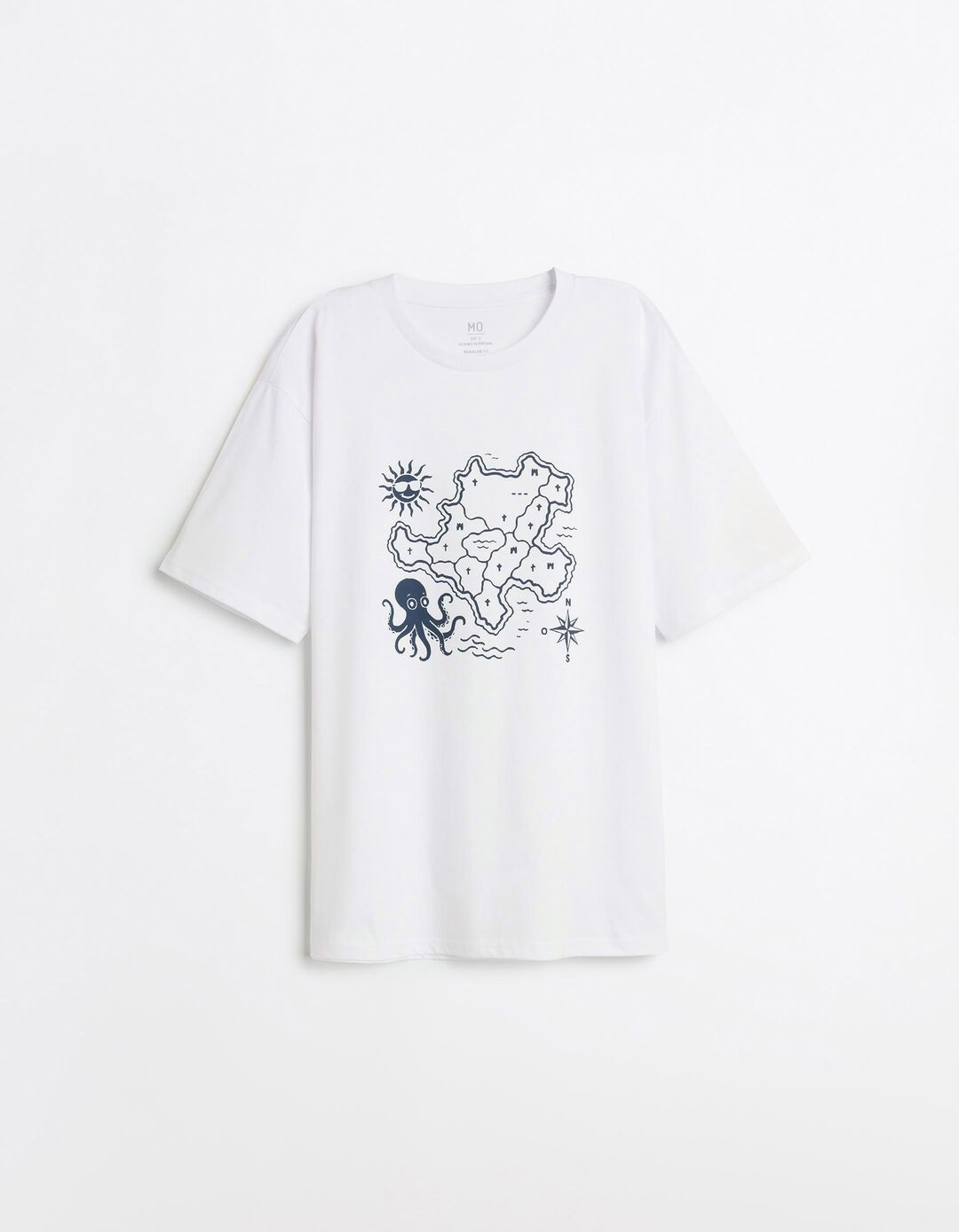 T-shirt Estampada, Homem, Branco
