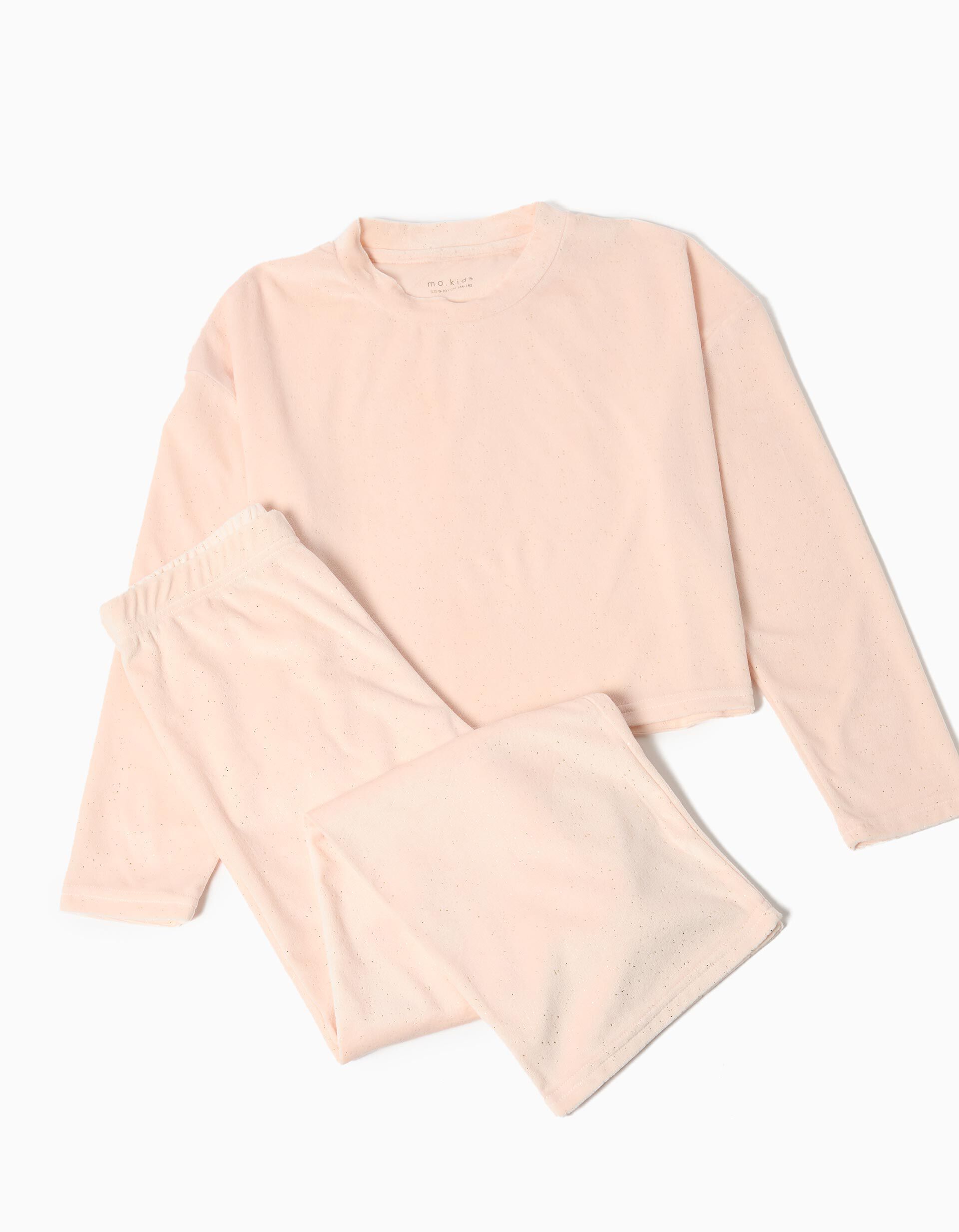 Comprar Online Pijama Veludo, Menina, Rosa Claro