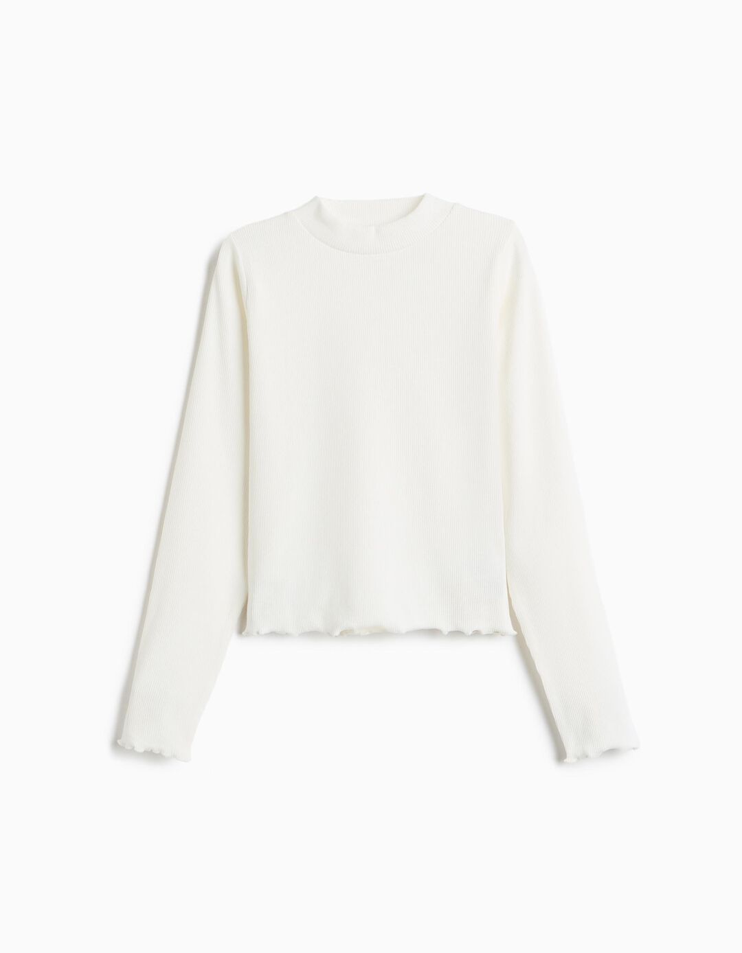 Camisola Cropped, Menina, Branco