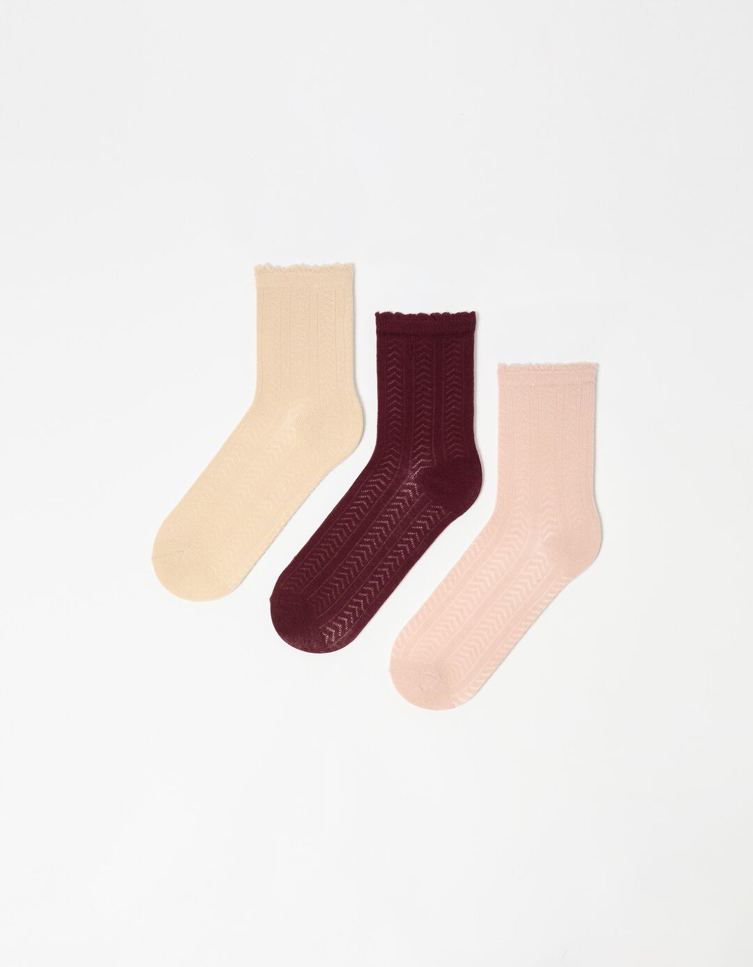 Pack 3 Pares de Meias, Mulher, Rosa 