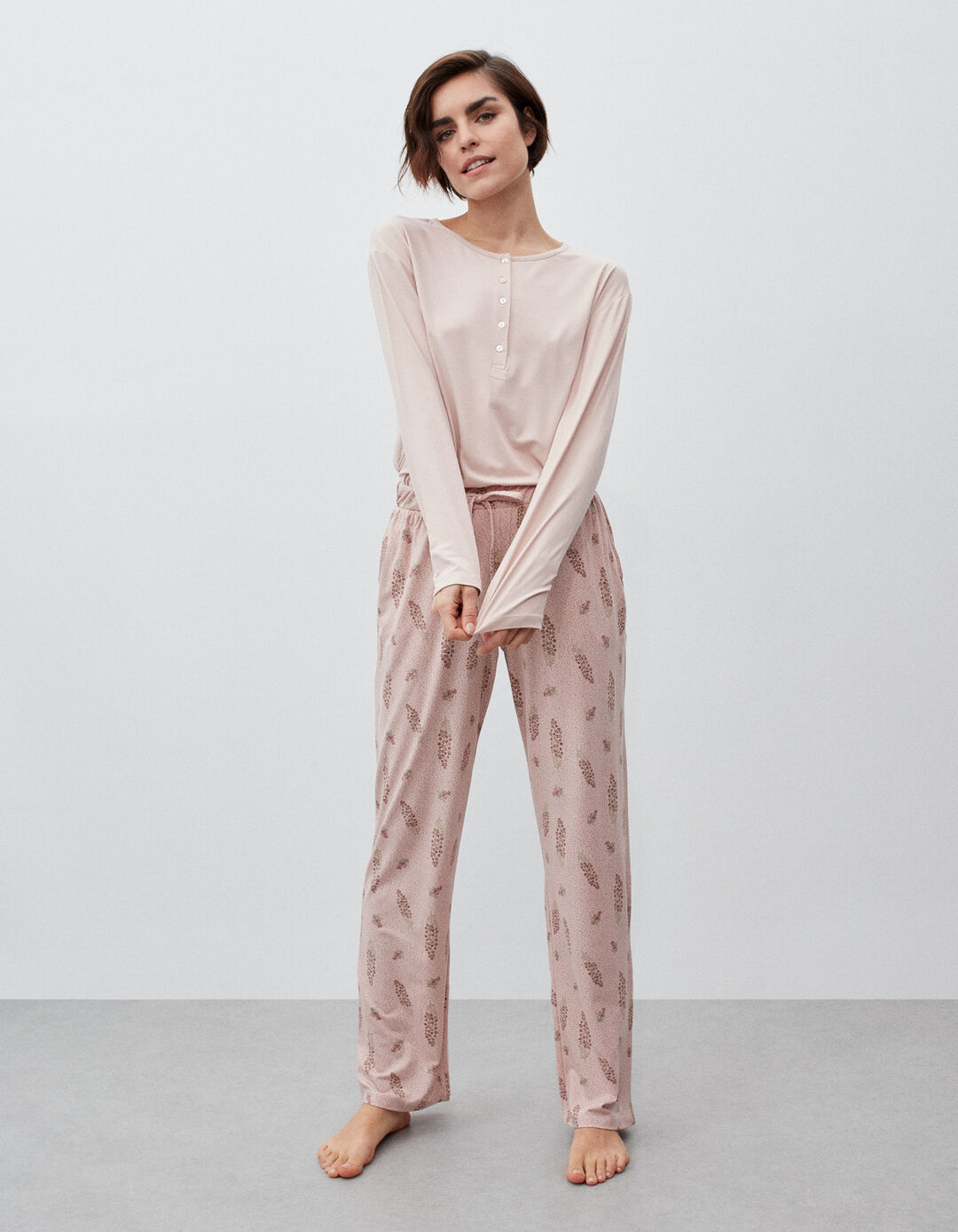 Soft Jersey Pajamas, Women, Light Pink