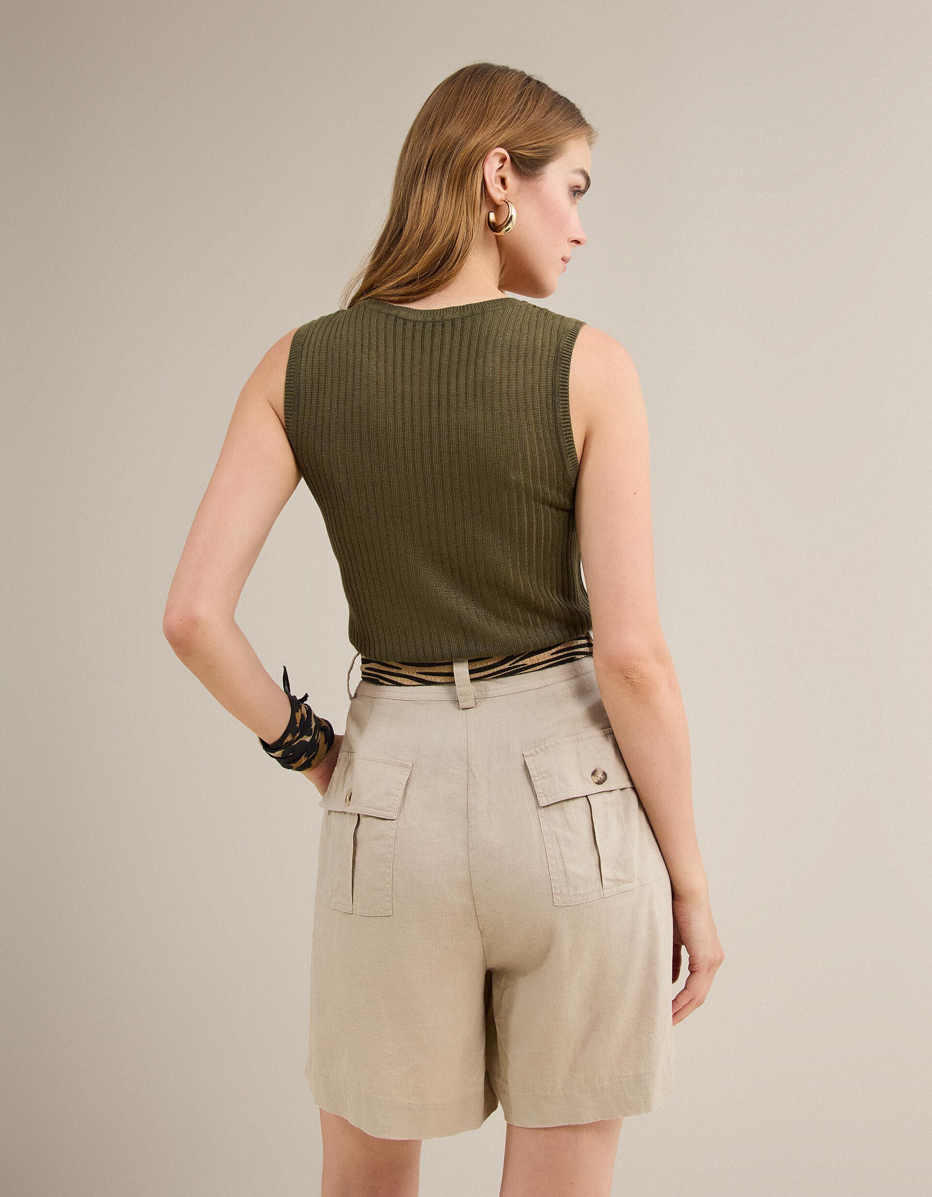 Comprar Online Top Tricotado R&uacute;stico, Mulher, Verde Escuro