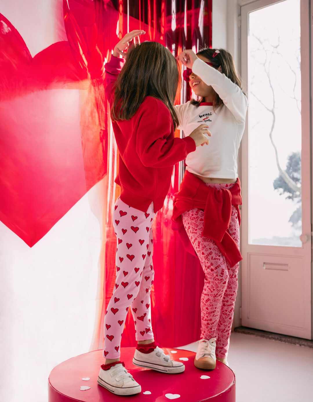 Pack 2 Leggings, Menina, Rosa Claro