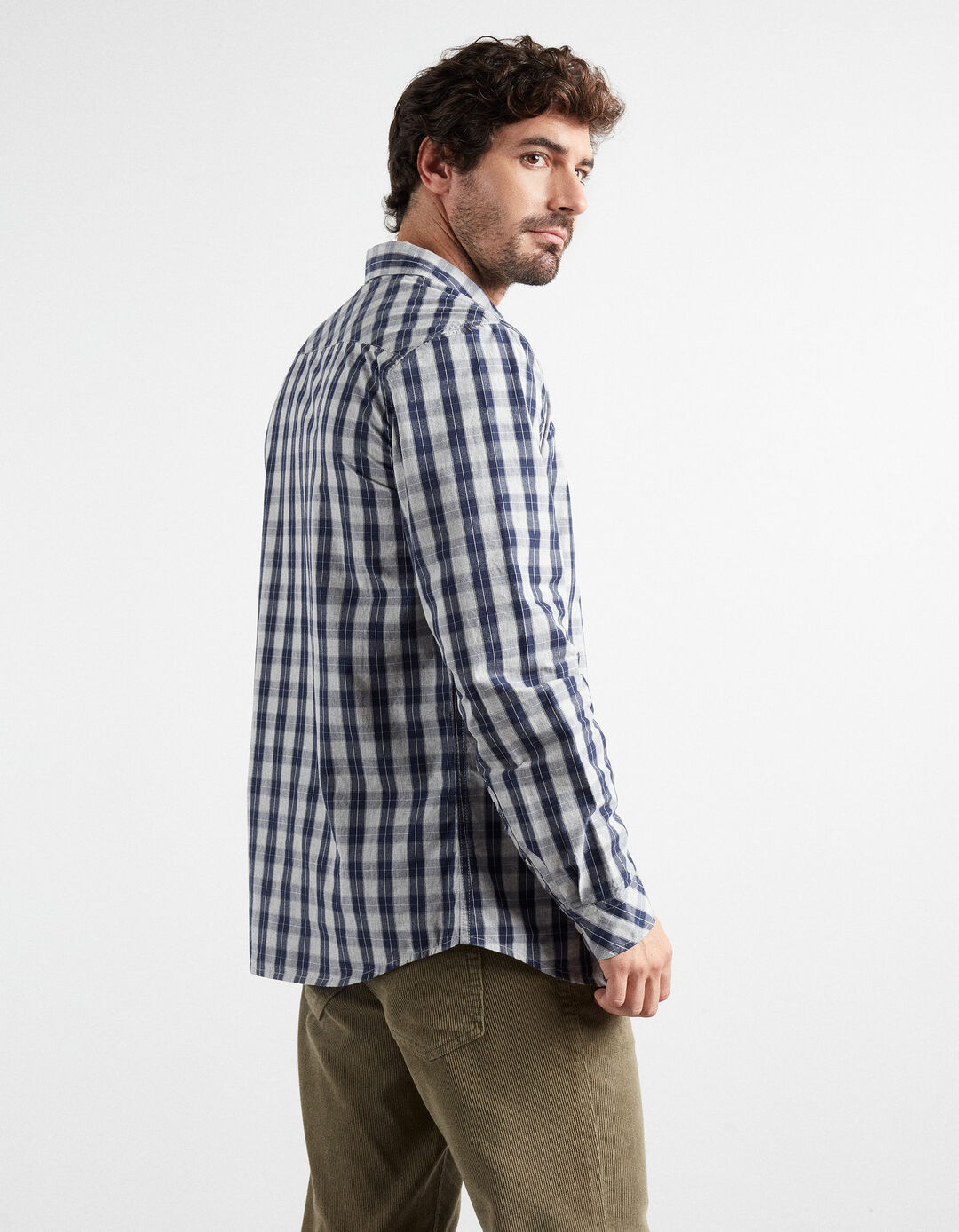 Checkered Long Sleeve Shirt, Men, Multiple colors