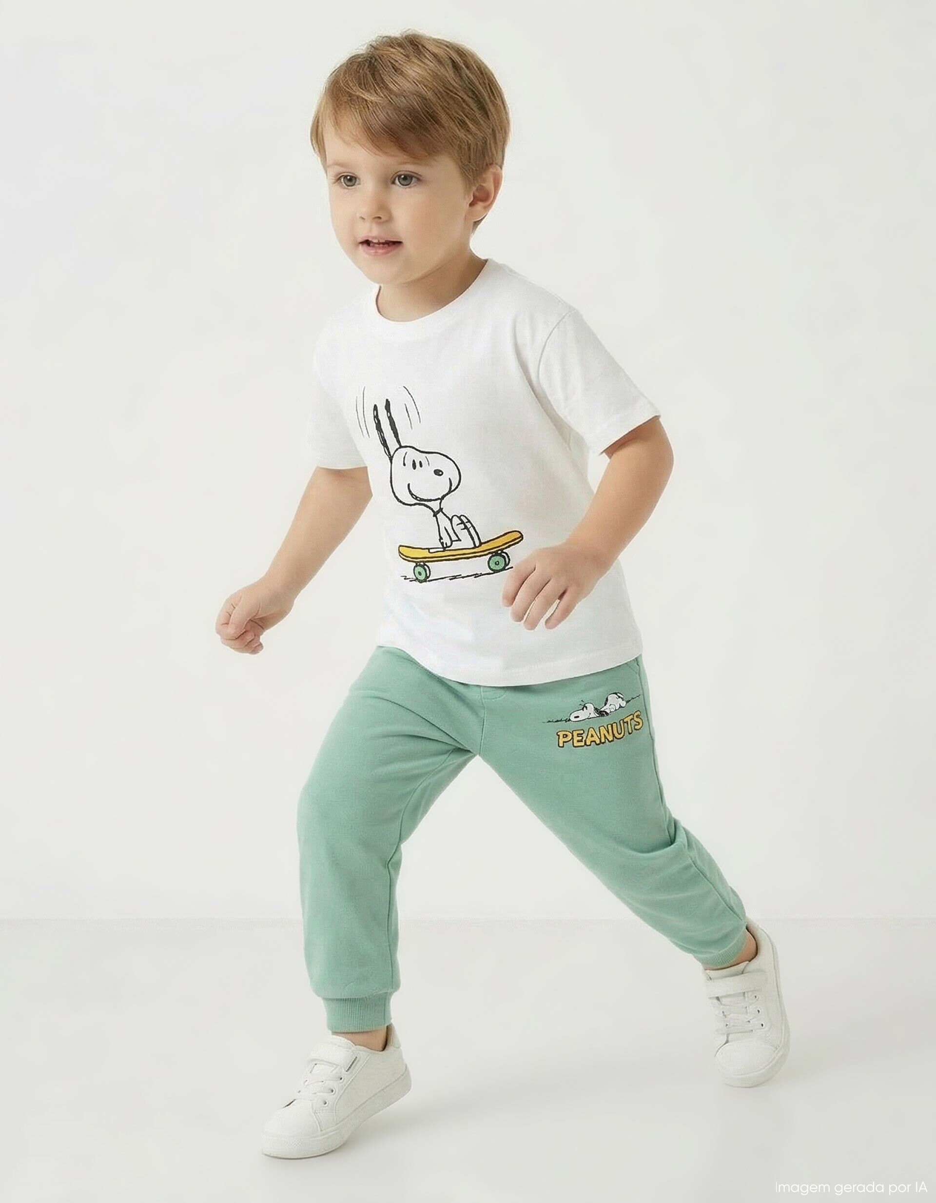 Comprar Online Cal&ccedil;as Jogging 'Snoopy', Menino, Verde Claro