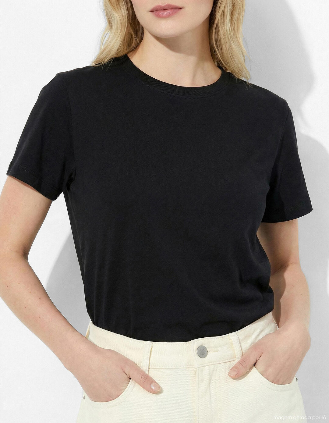 T-shirt, Mulher, Preto