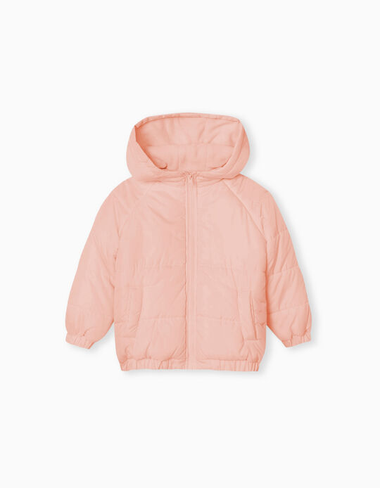 Padded Jacket with Hood, Girls, Pink