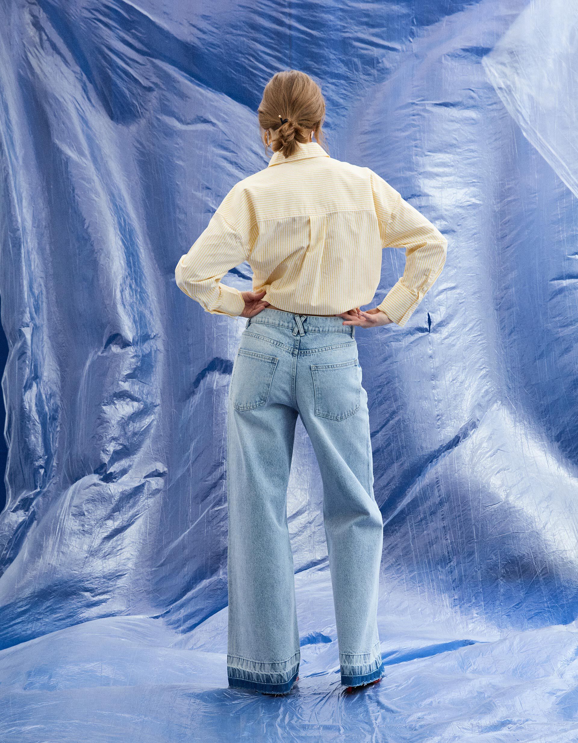 Comprar Online Cal&ccedil;as de Ganga Wide Leg, Mulher, Azul Claro