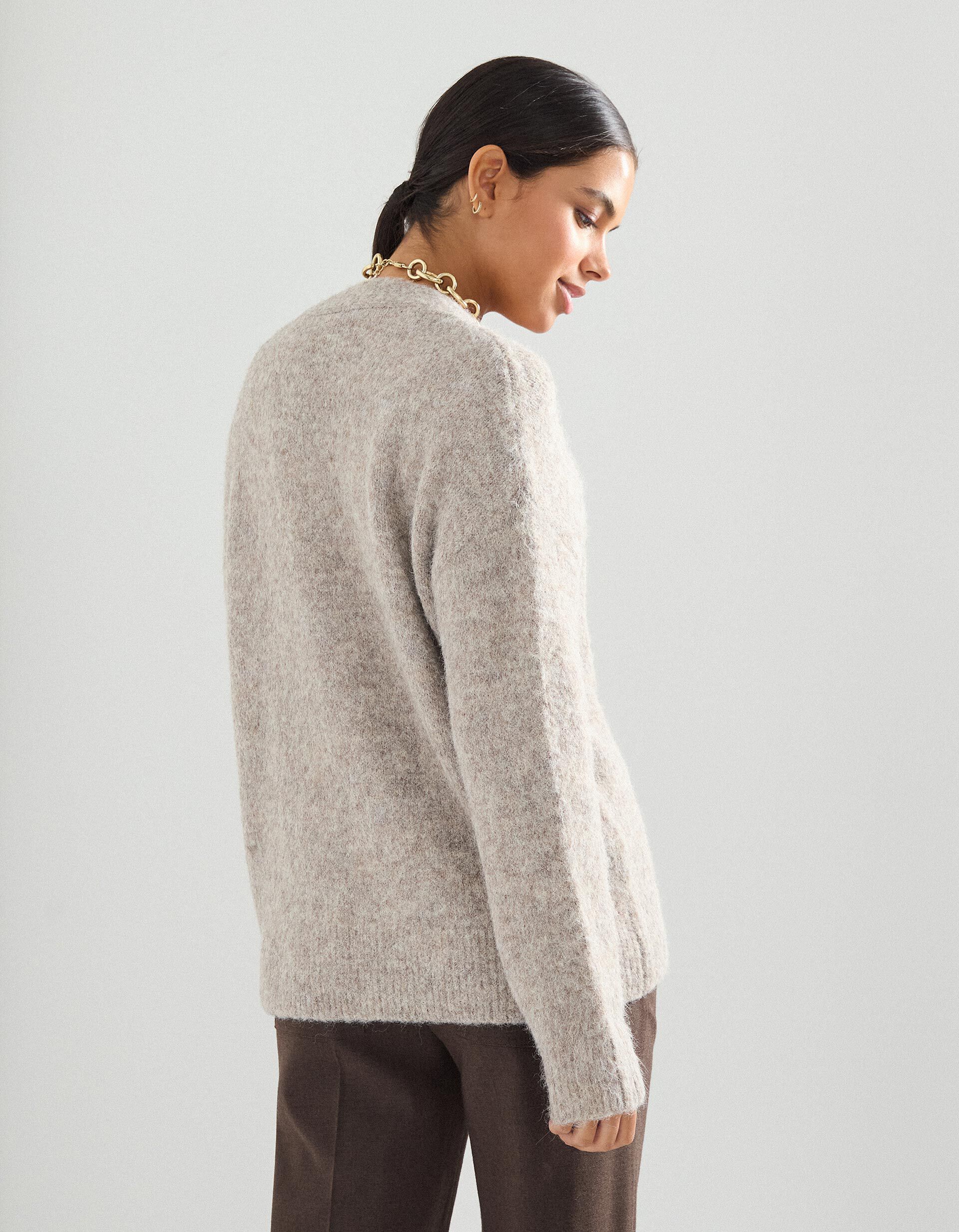 Comprar Online Casaco de Malha, Mulher, Bege