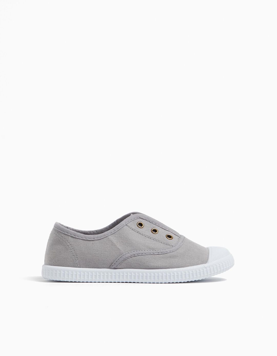 Lace-up Canvas Sneakers, Boy, Gray
