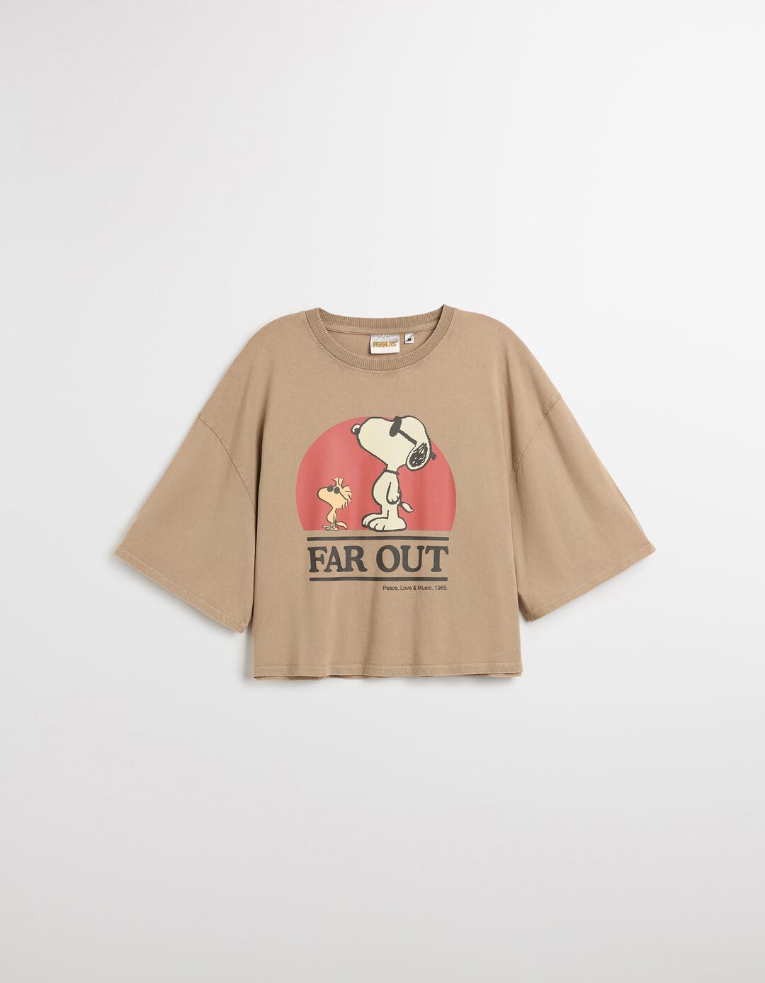 T-shirt 'Snoopy', Mulher, Castanho