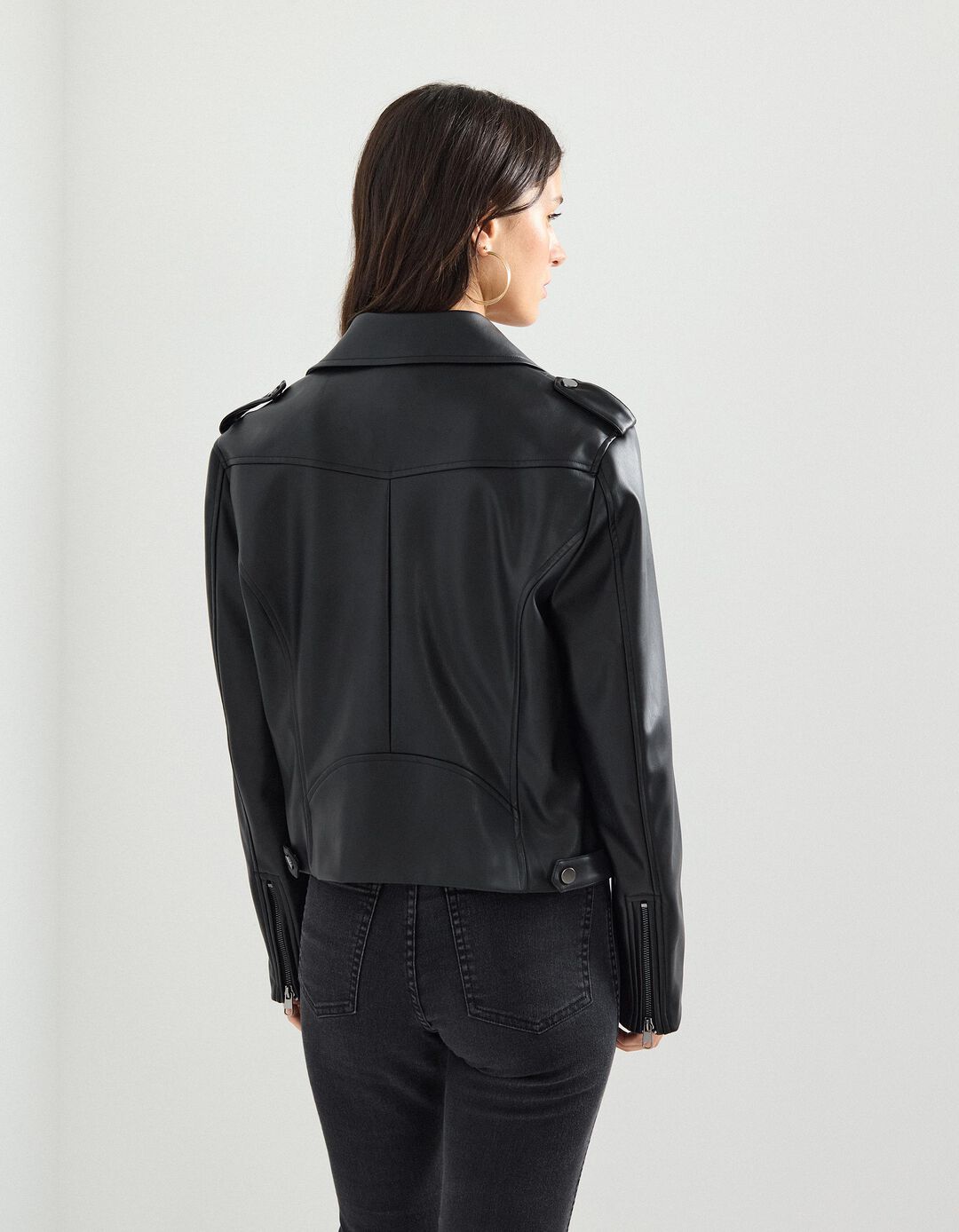 Casaco 'Biker', Mulher, Preto 