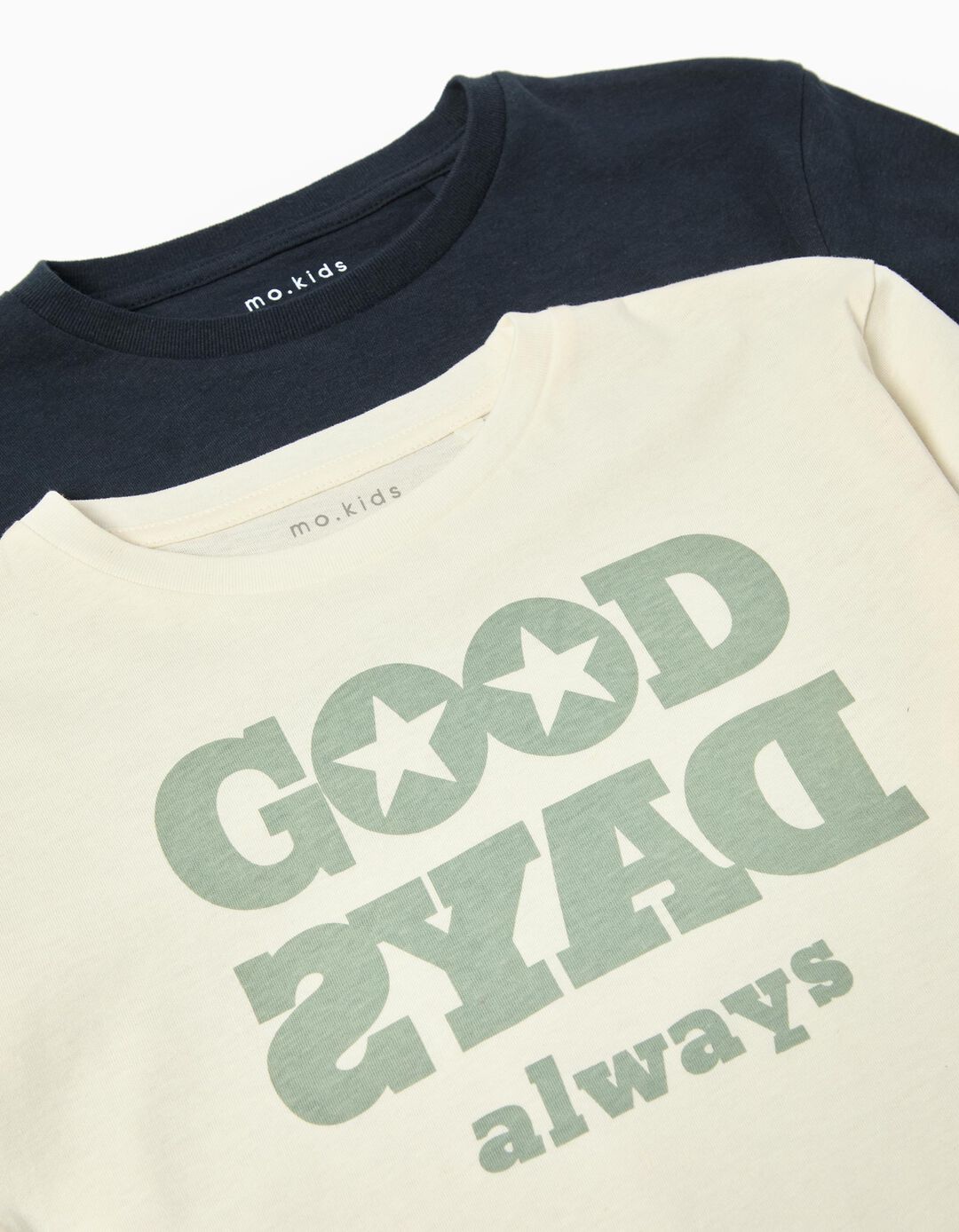 Pack 2 T-shirts de Manga Comprida, Menina, Branco