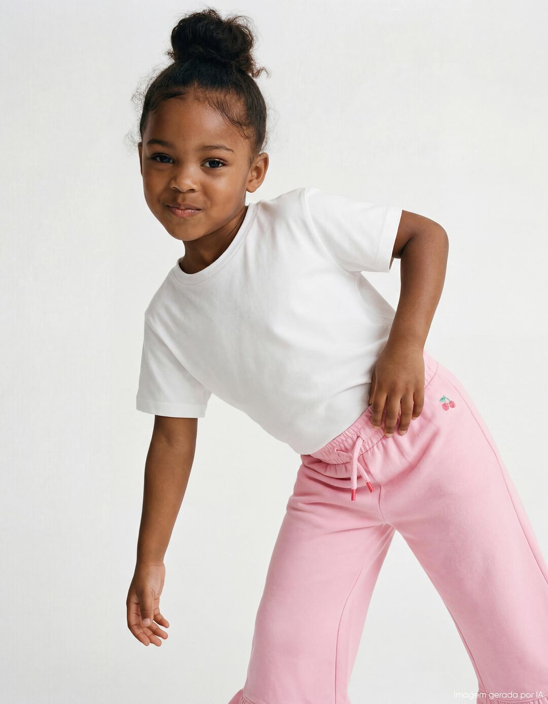 T-shirt, Menina, Branco