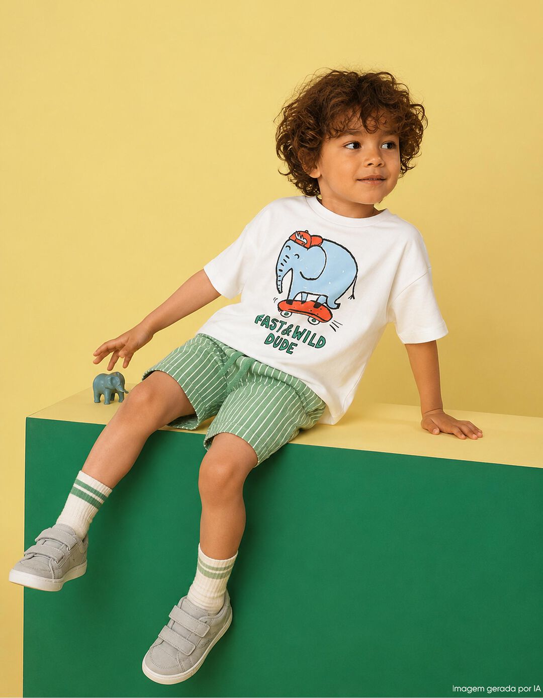 Conjunto T-shirt e Cal&ccedil;&otilde;es, Menino, Verde Escuro