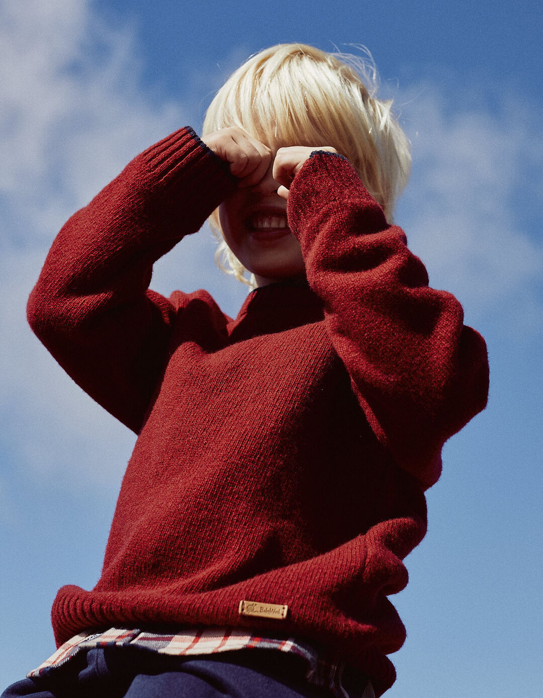 Knitted Jumper for Boys, Red