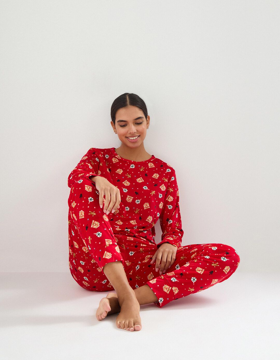 Pijama Polar de Natal, Mulher, Vermelho