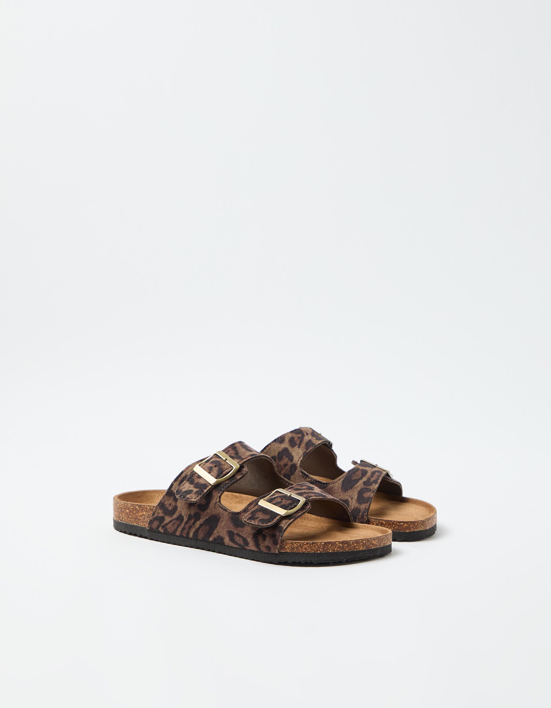 Comprar Online Sand&aacute;lias Animal Print, Menina, Castanho