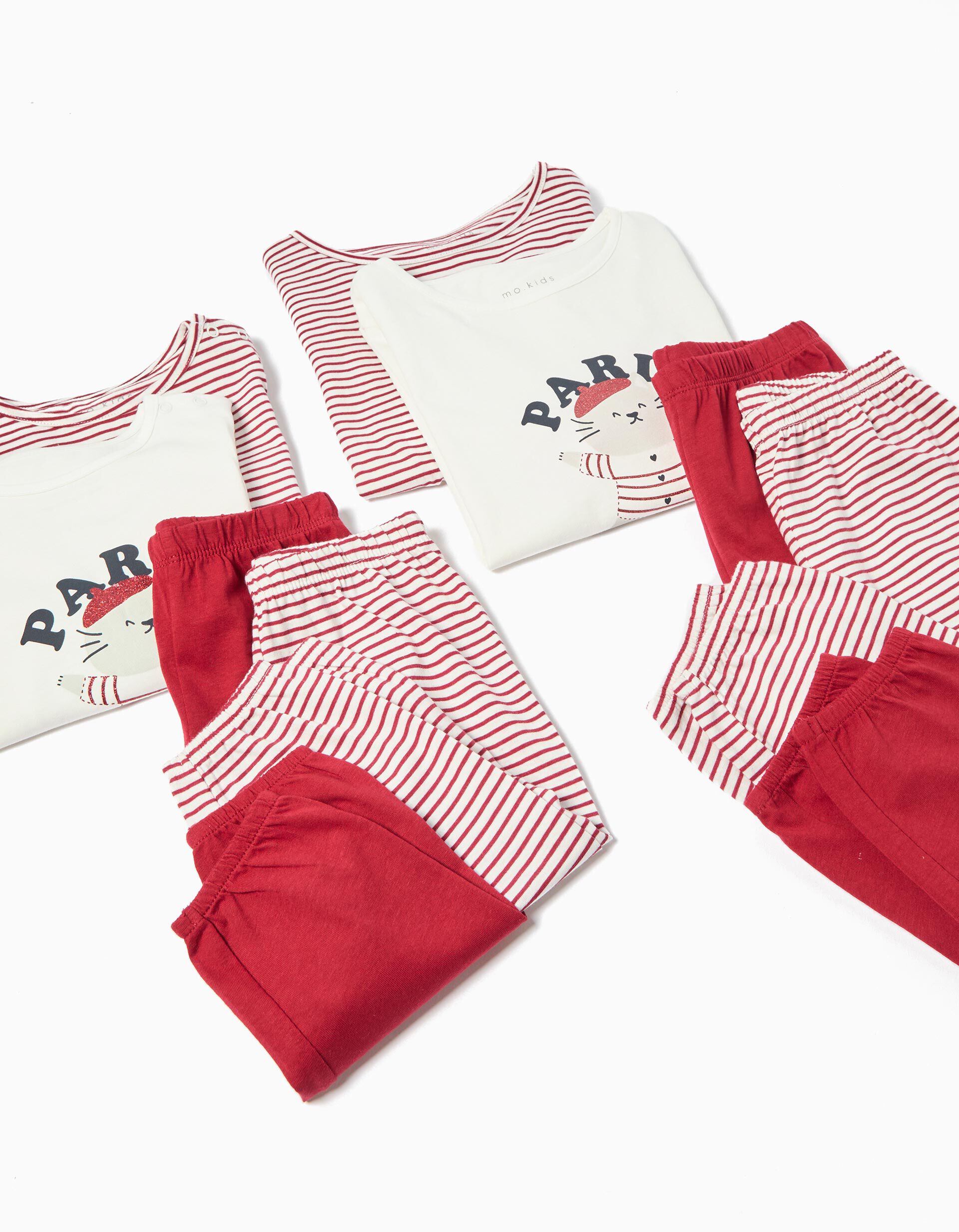 Comprar Online Pack 2 Pijamas de Manga Comprida, Menina, Multicor 