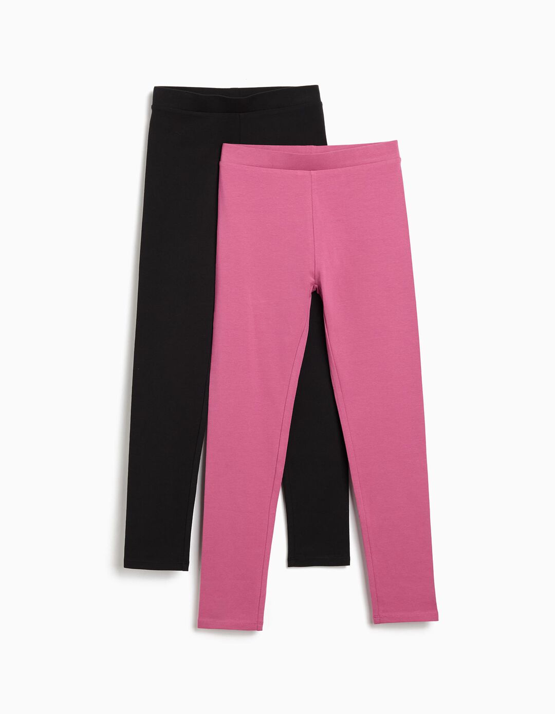 Pack 2 Leggings, Menina, Rosa Escuro 