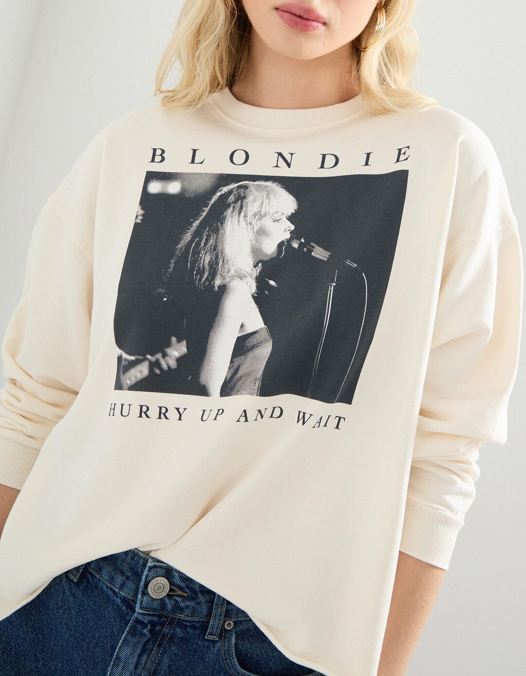 Sweatshirt, Mulher, Bege Claro 