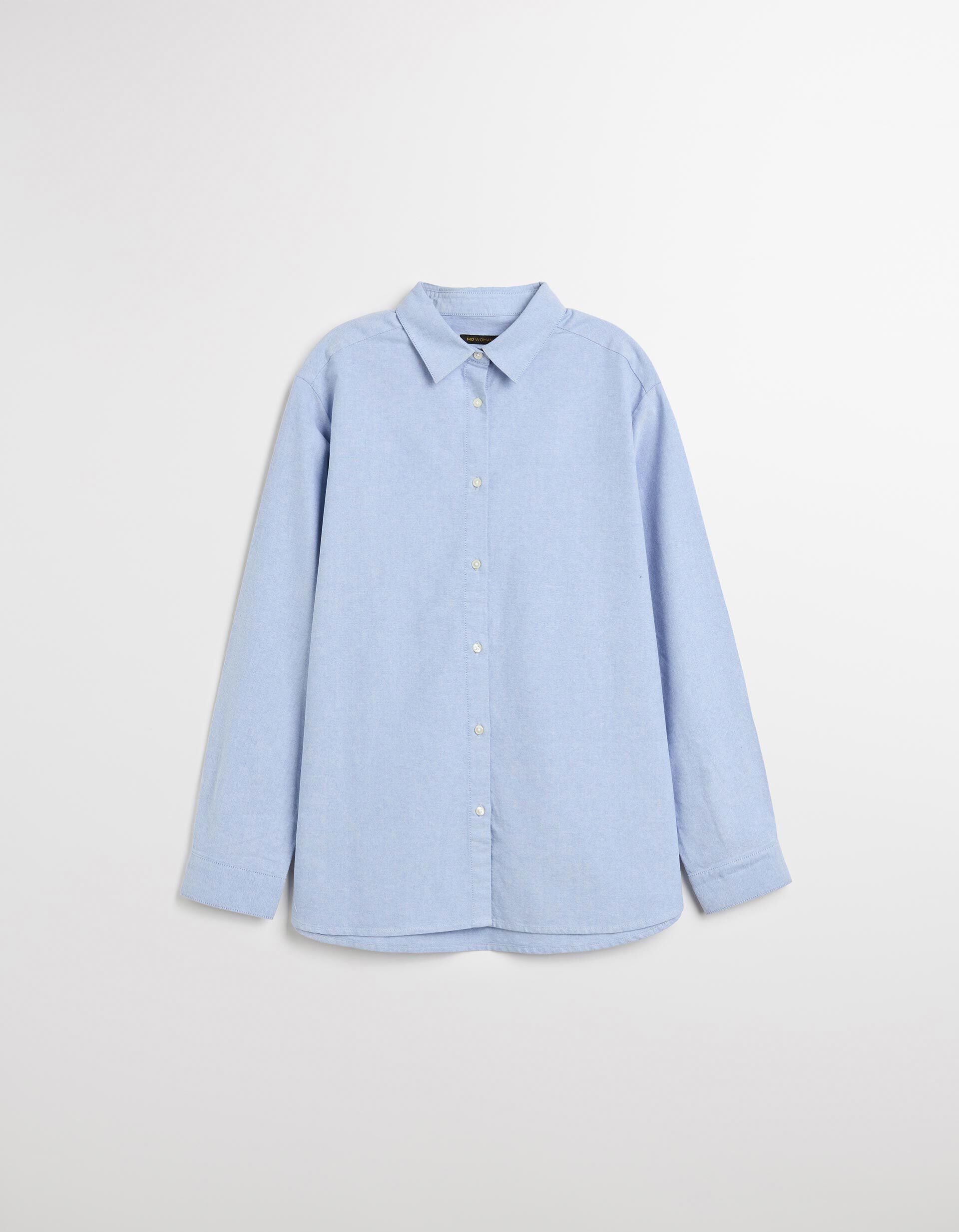 Comprar Online Camisa de Manga Comprida Oxford, Mulher, Azul