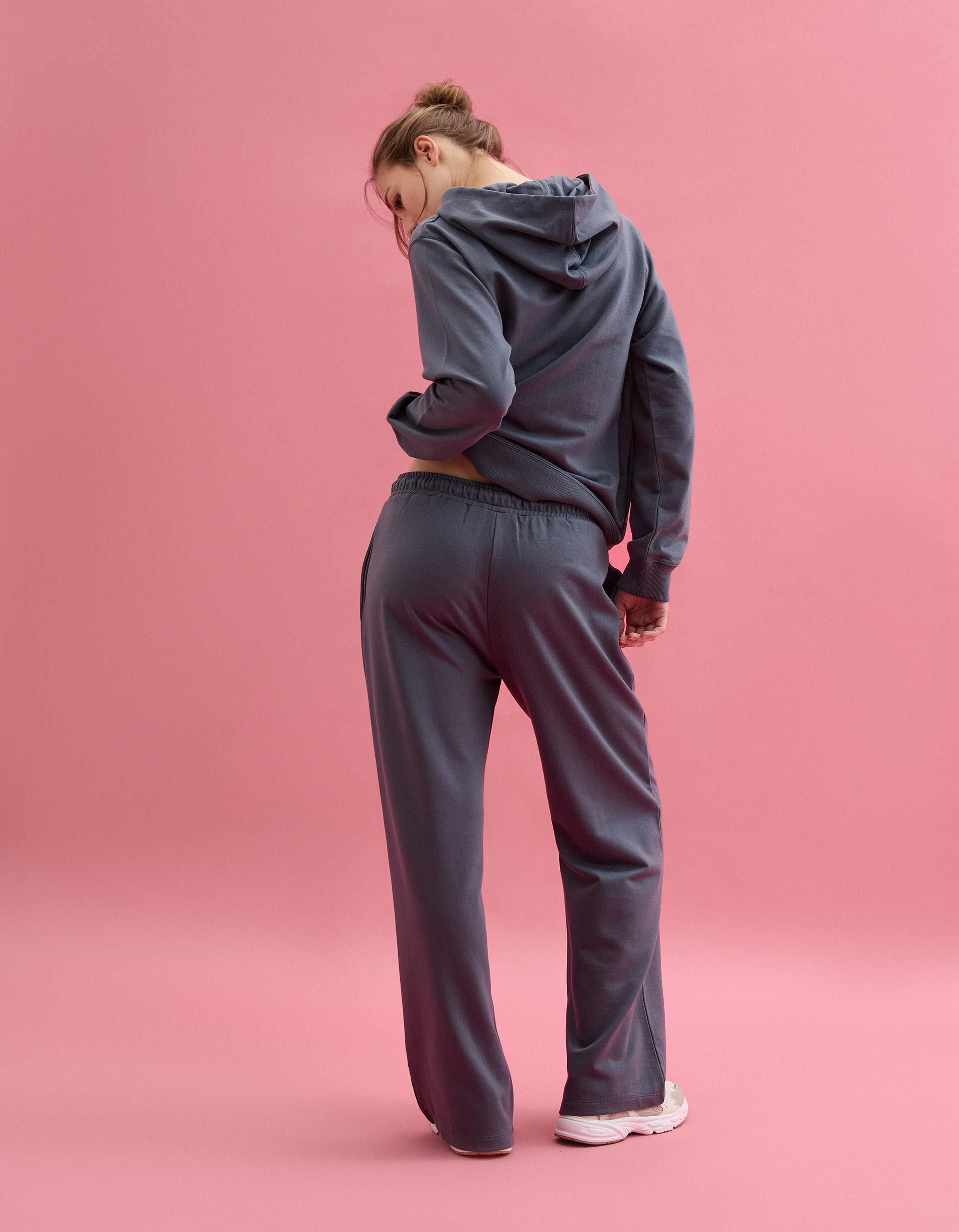 Comprar Online Cal&ccedil;as Jogging 'Wide Leg', Mulher, Cinzento Escuro